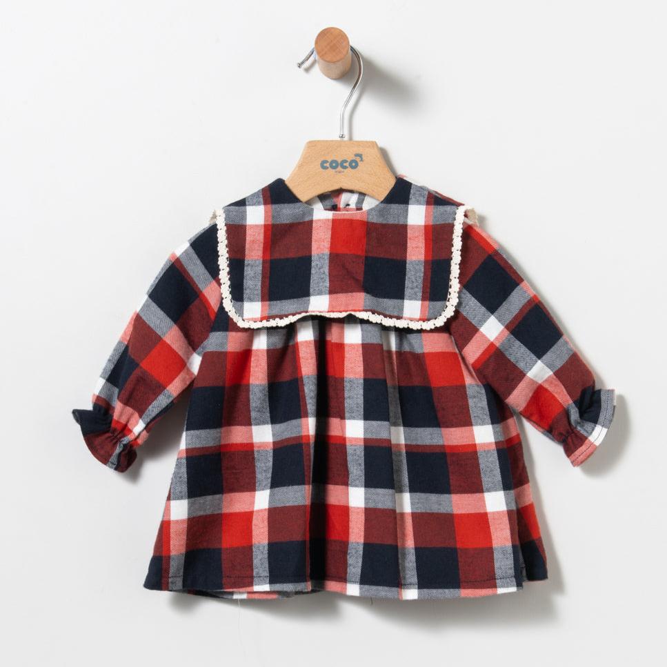 Vestido bebe cuadritos rojo Coco Acqua 80513 - La boutique de AyA