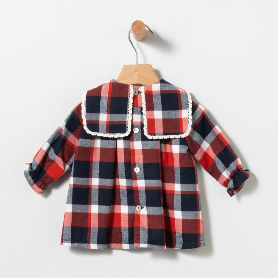 Vestido bebe cuadritos rojo Coco Acqua 80513 - La boutique de AyA