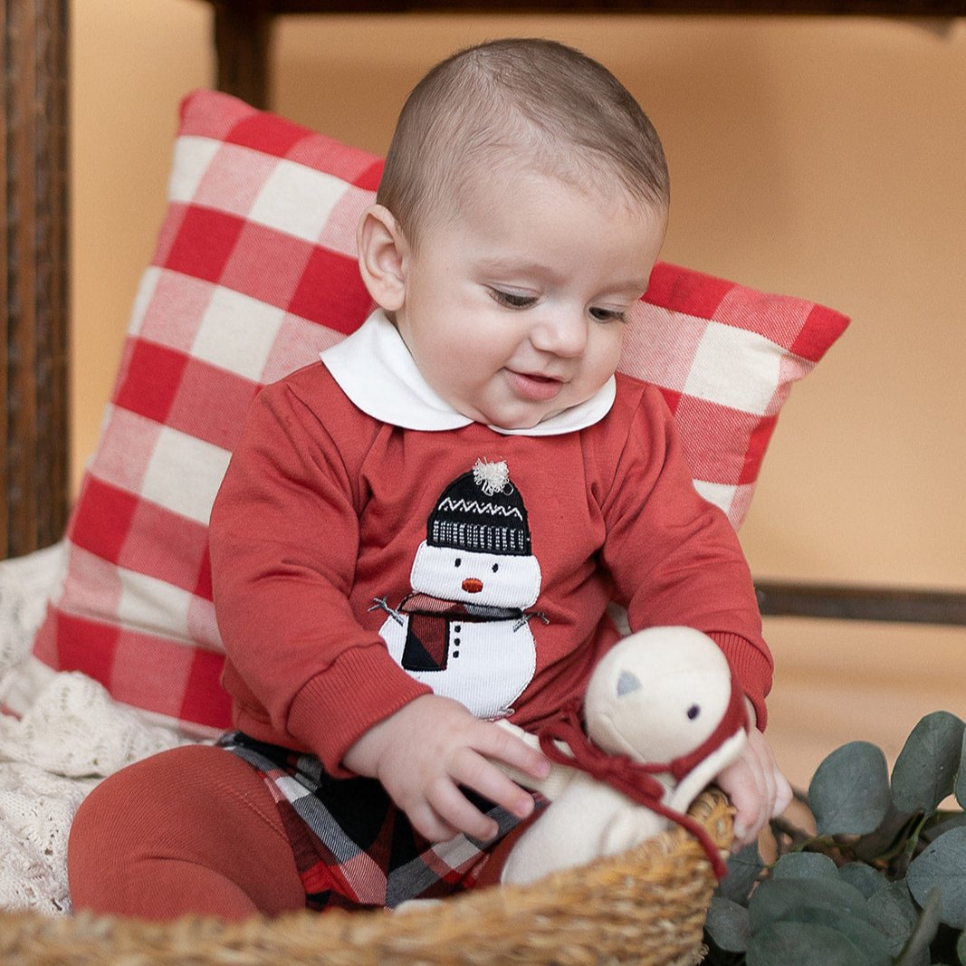 Jersey mas blomer bebe cuadritos rojo Coco Acqua 80516 - La boutique de AyA Coco Acqua
