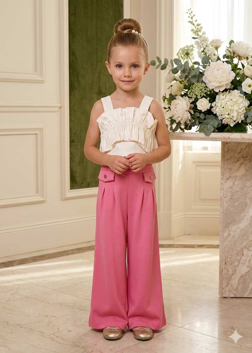 Conjunto top volante pantalon 03025-041