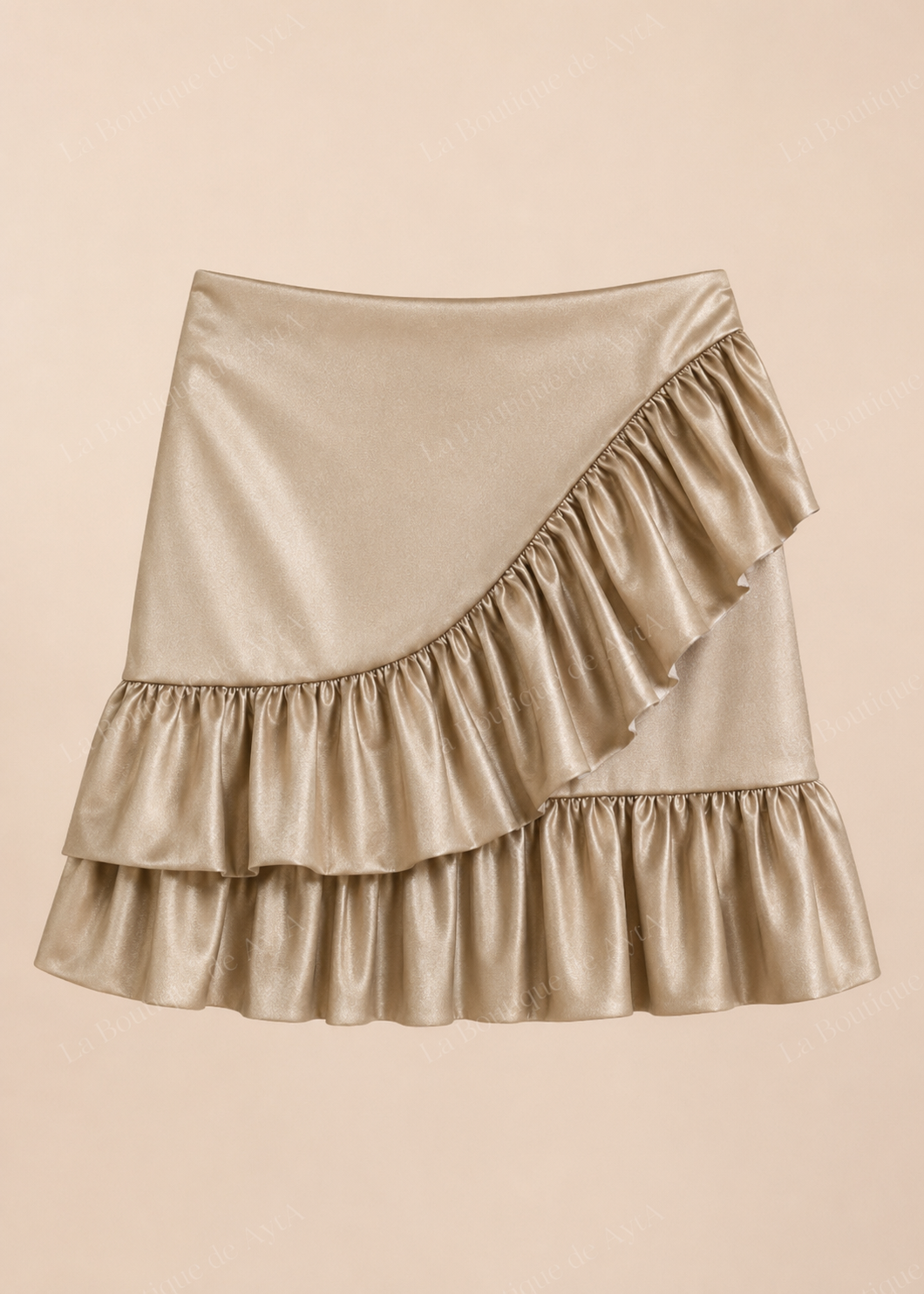 Conjunto de jersey lila y falda dorada para niña Miranda 0311