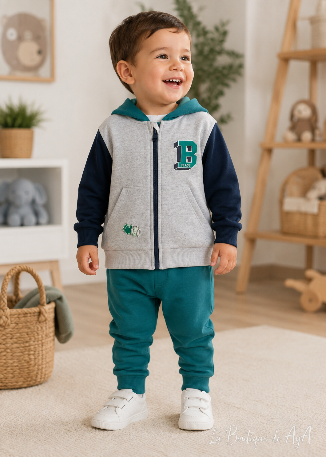 Chándal bebé niño Miranda gris 40/0540 - imagen con marca de agua La Boutique de AyA