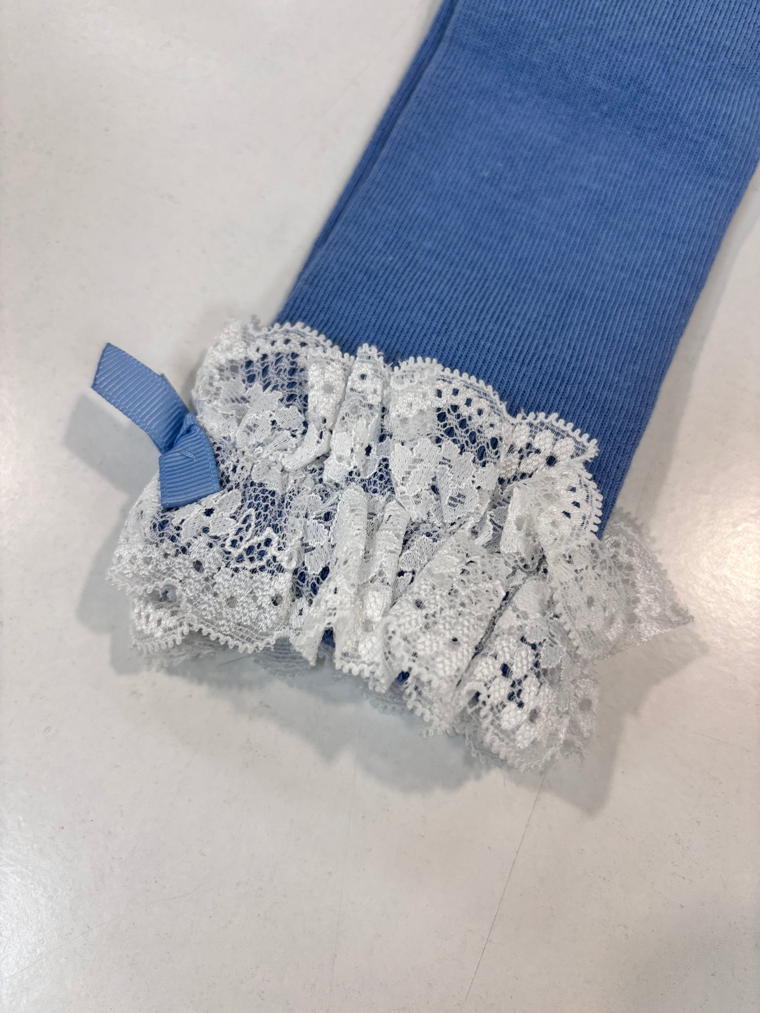 Calcetin puntilla niña azul Miranda 1503