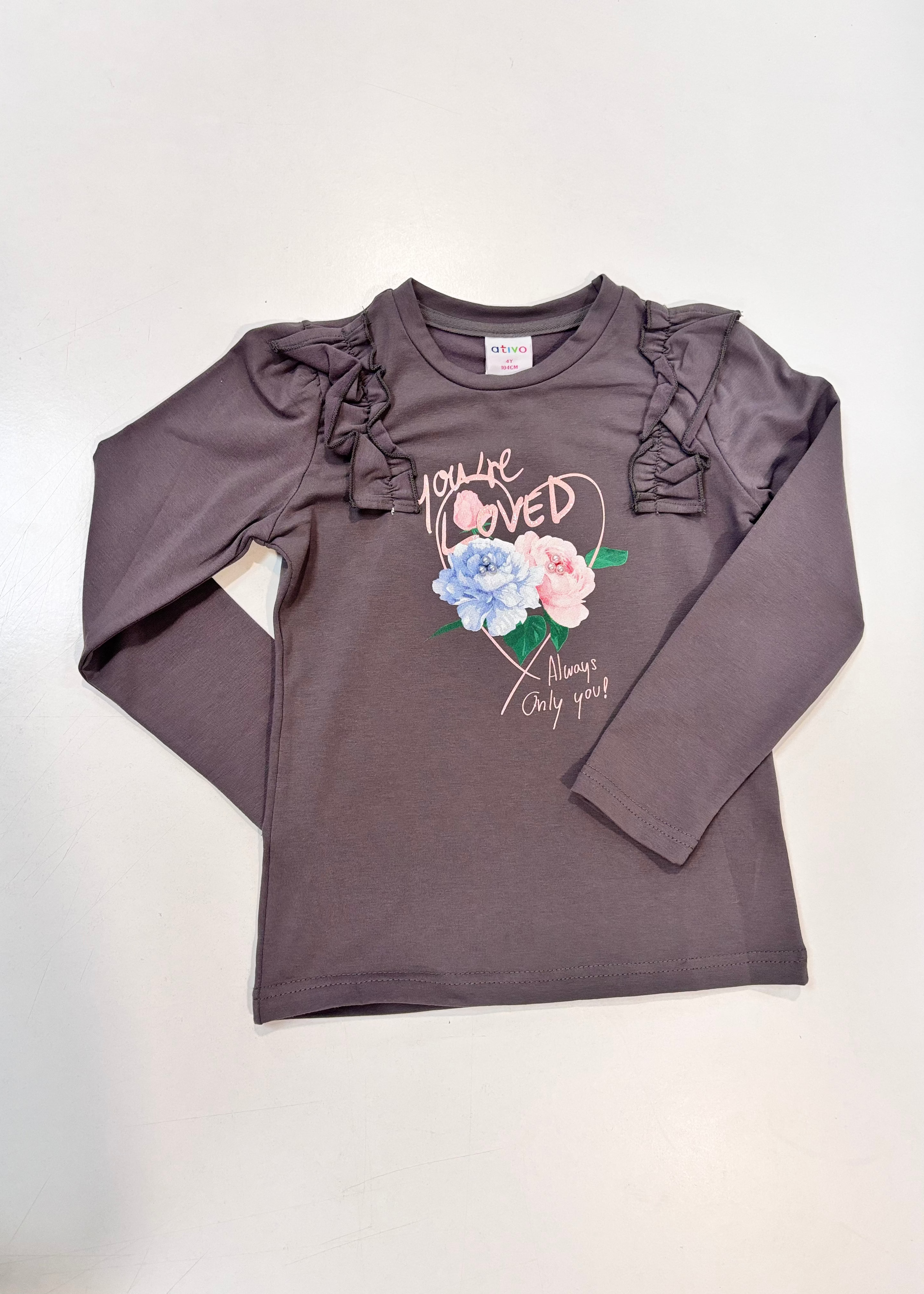 Camiseta gris ceniza loved Ativo 0064