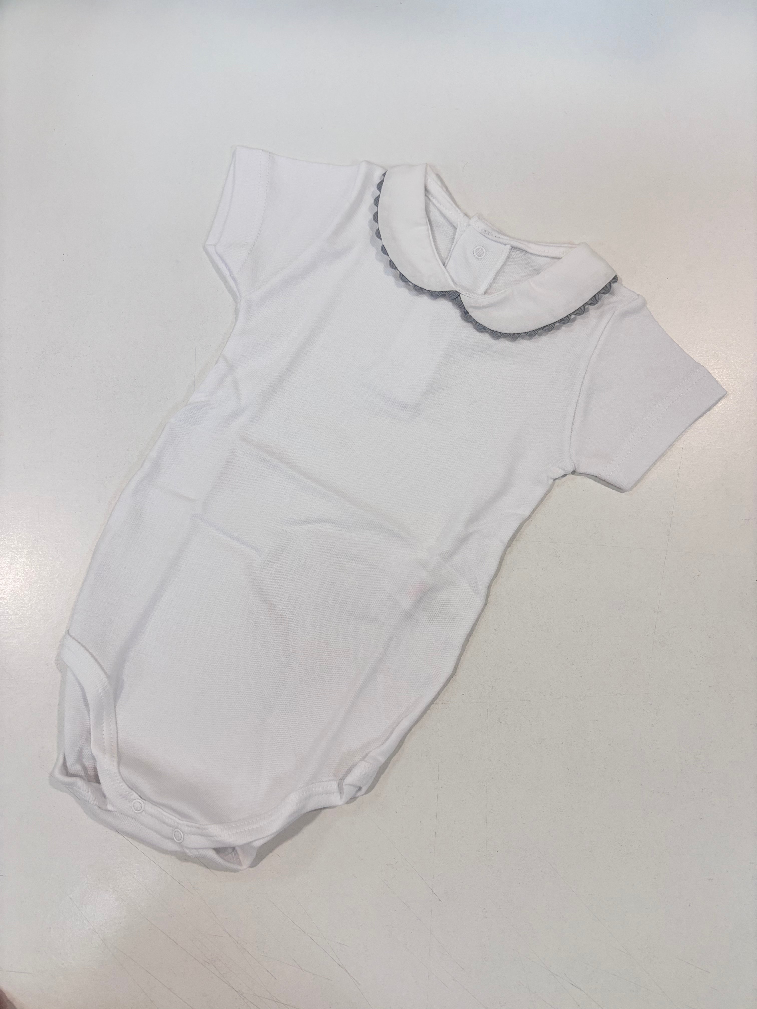 Body cuello gris piconela manga corta 19019 calamaro