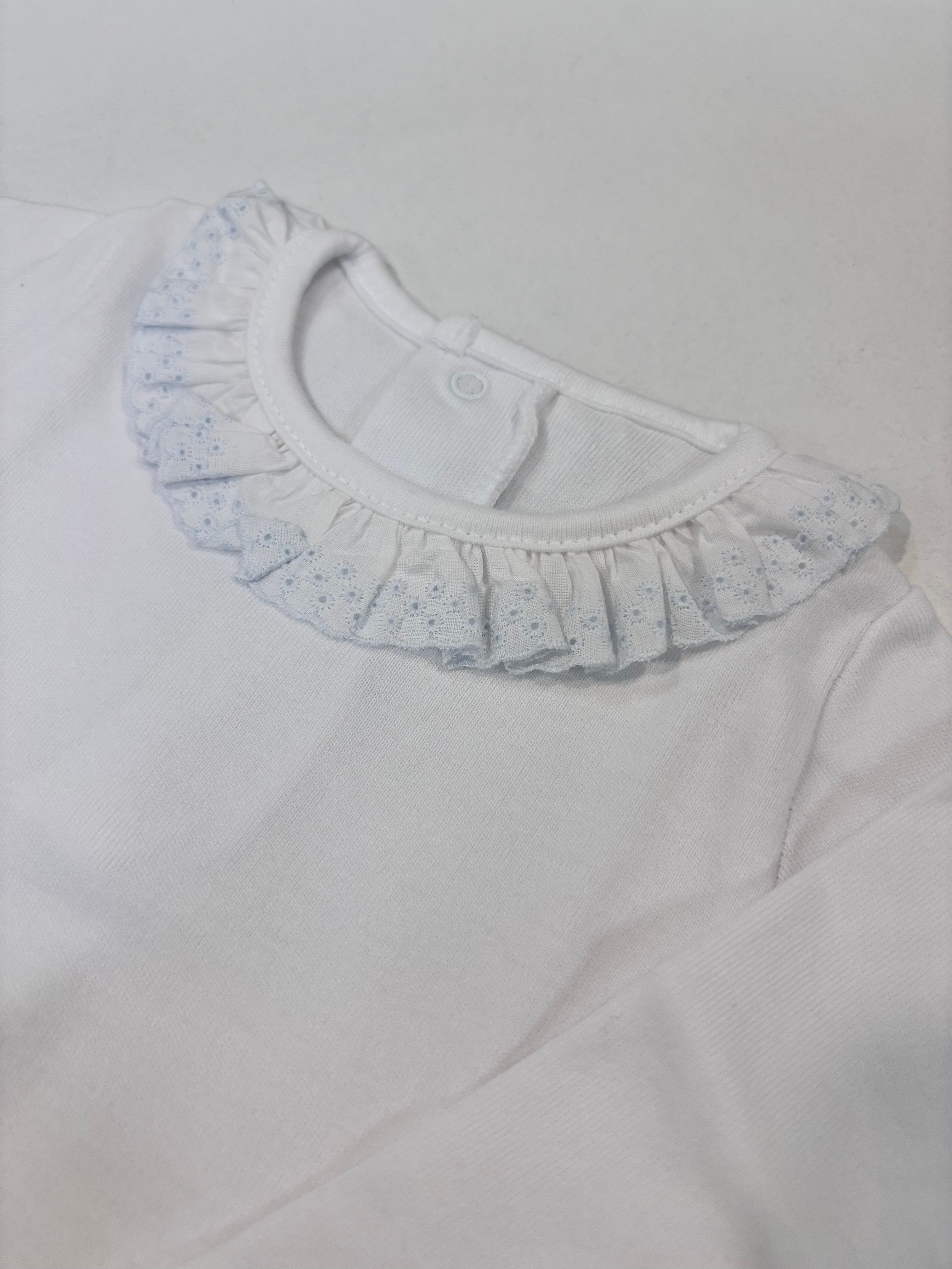 Body cuello azul puntilla manga larga 19001 Calamaro