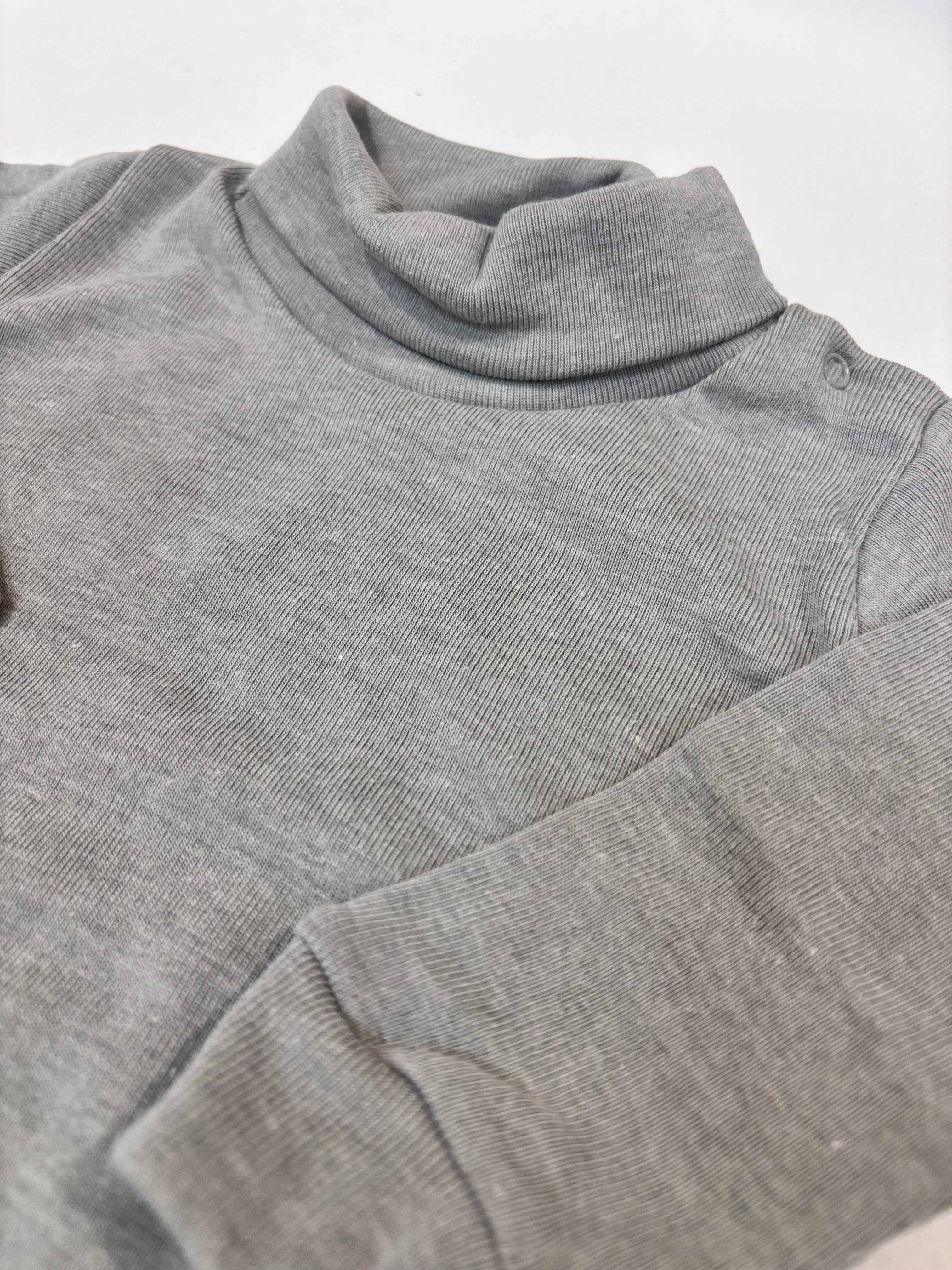 Body cuello cisne manga larga gris Calamaro 1452