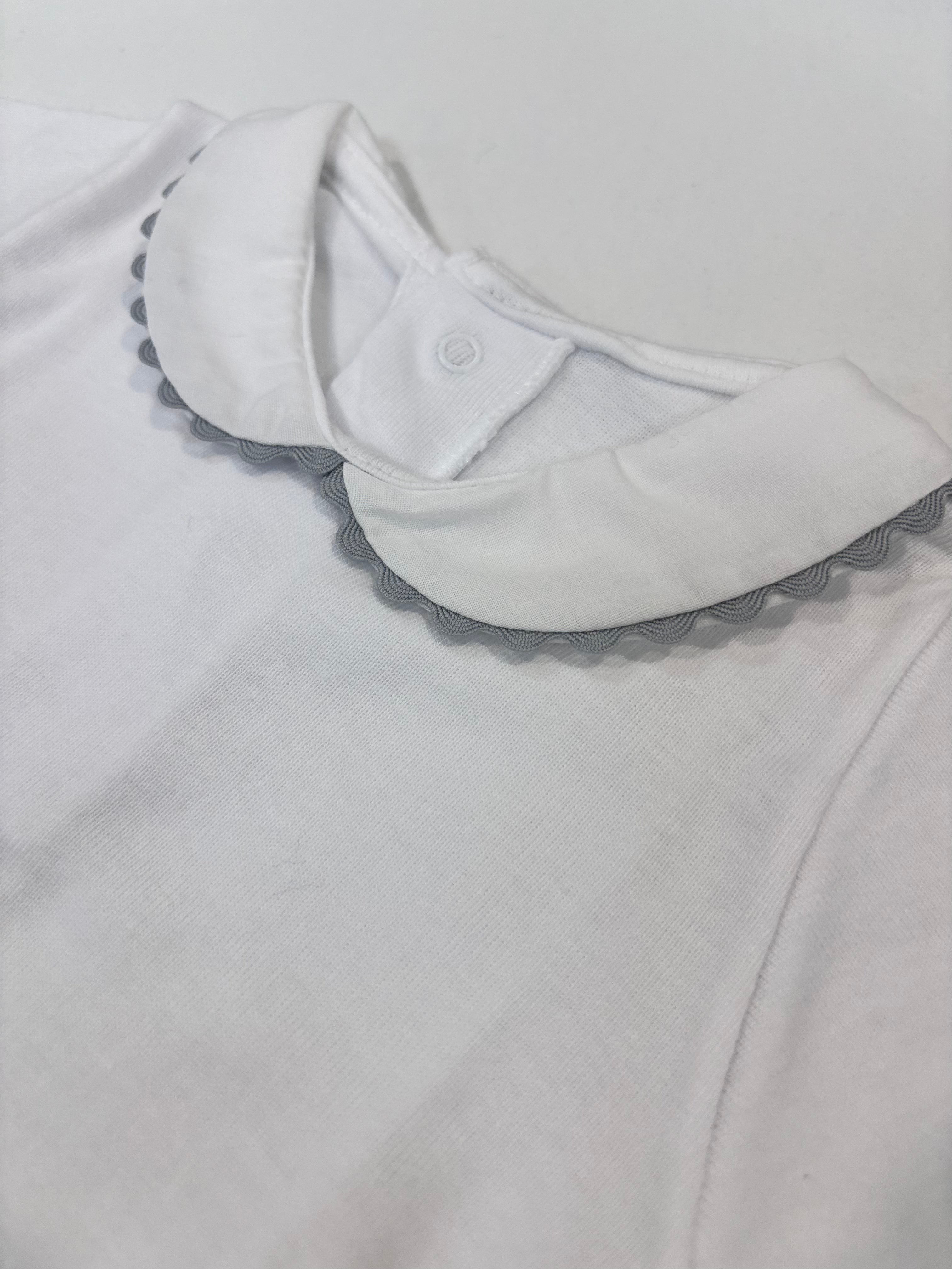 Body cuello gris piconela manga corta 19019 calamaro