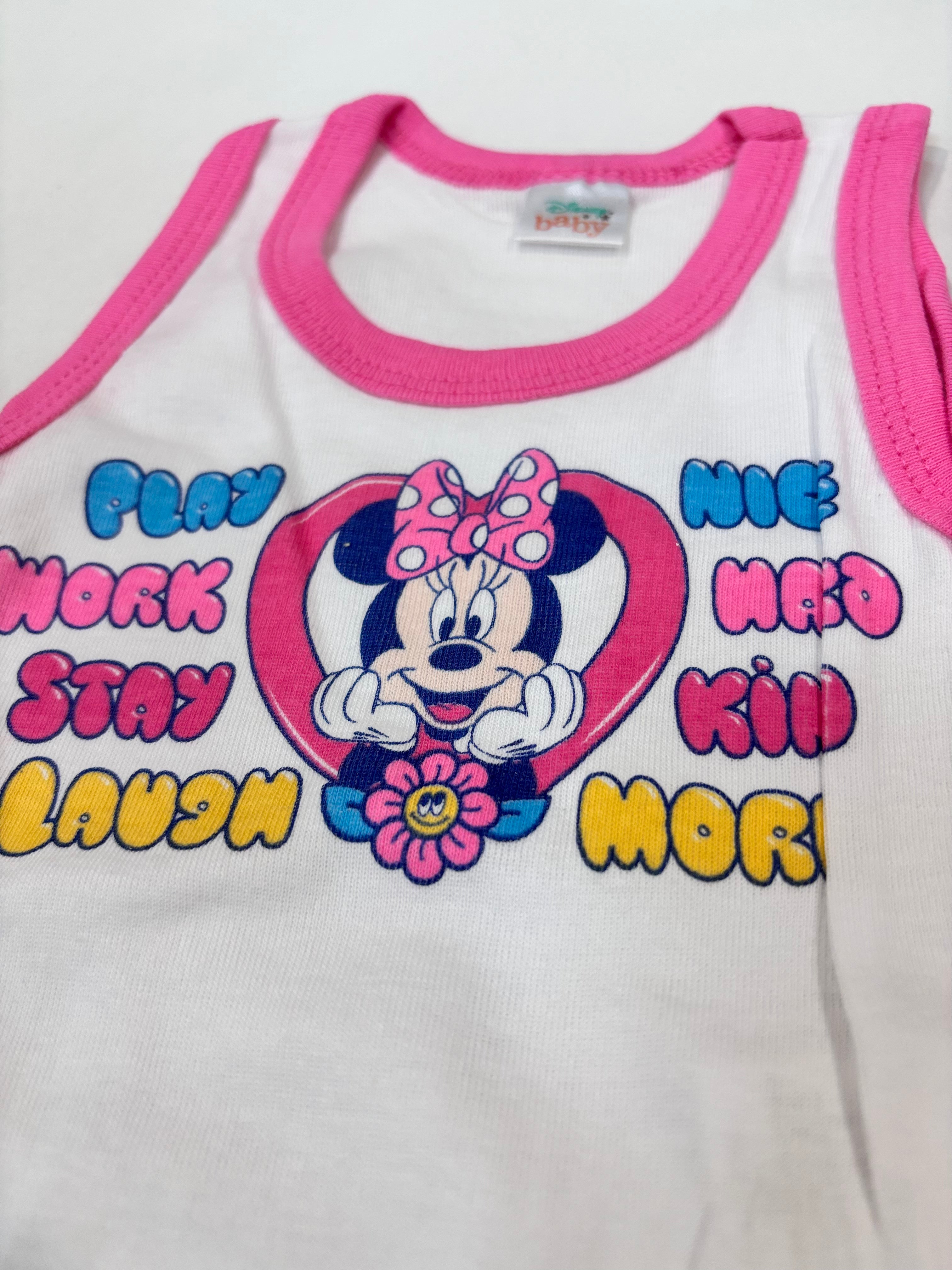 Pacote de 2 macacões para meninas da Disney Minnie Mouse WF8053