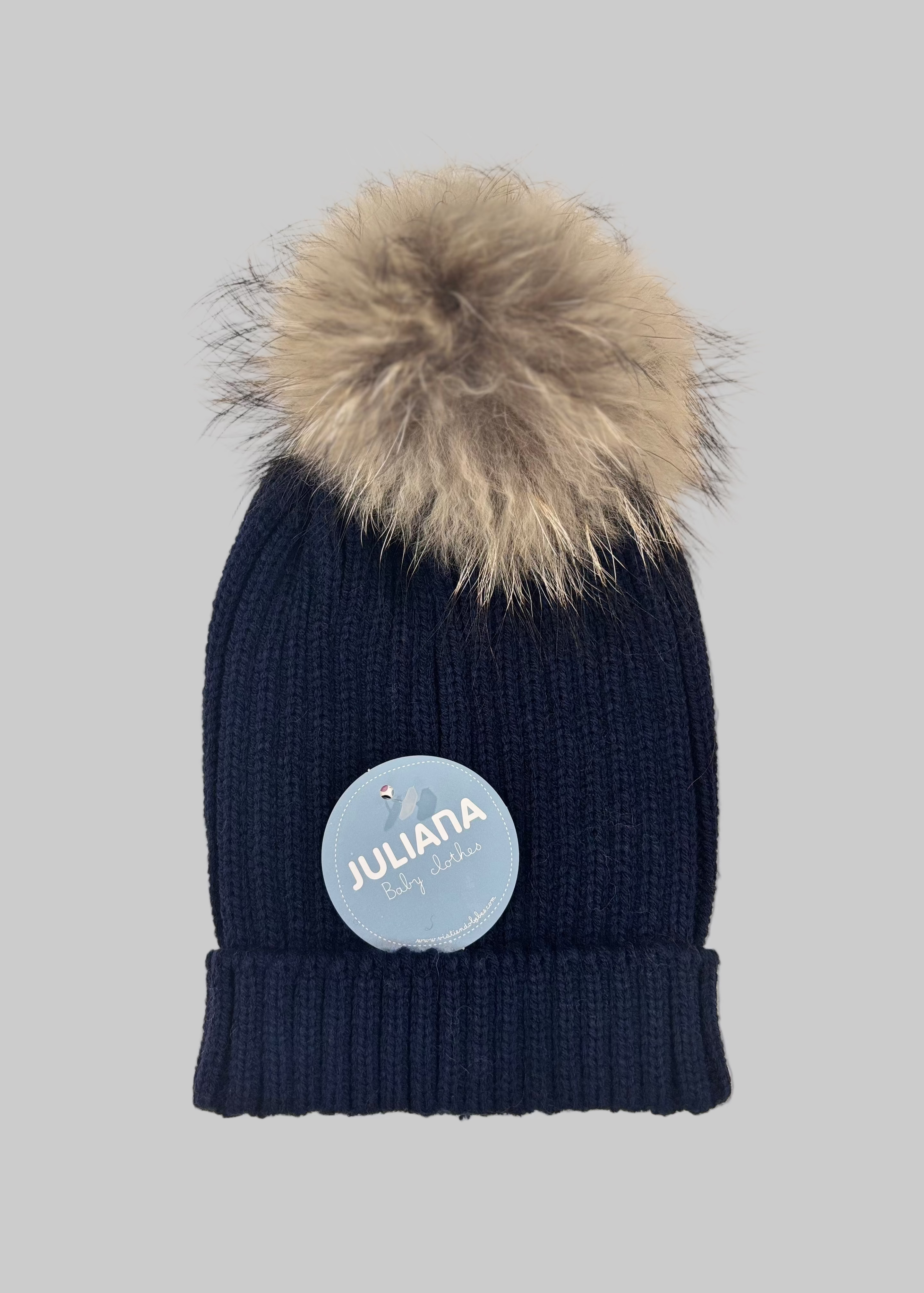Gorro suelto canale pompon pelo marino JULIANA 50911