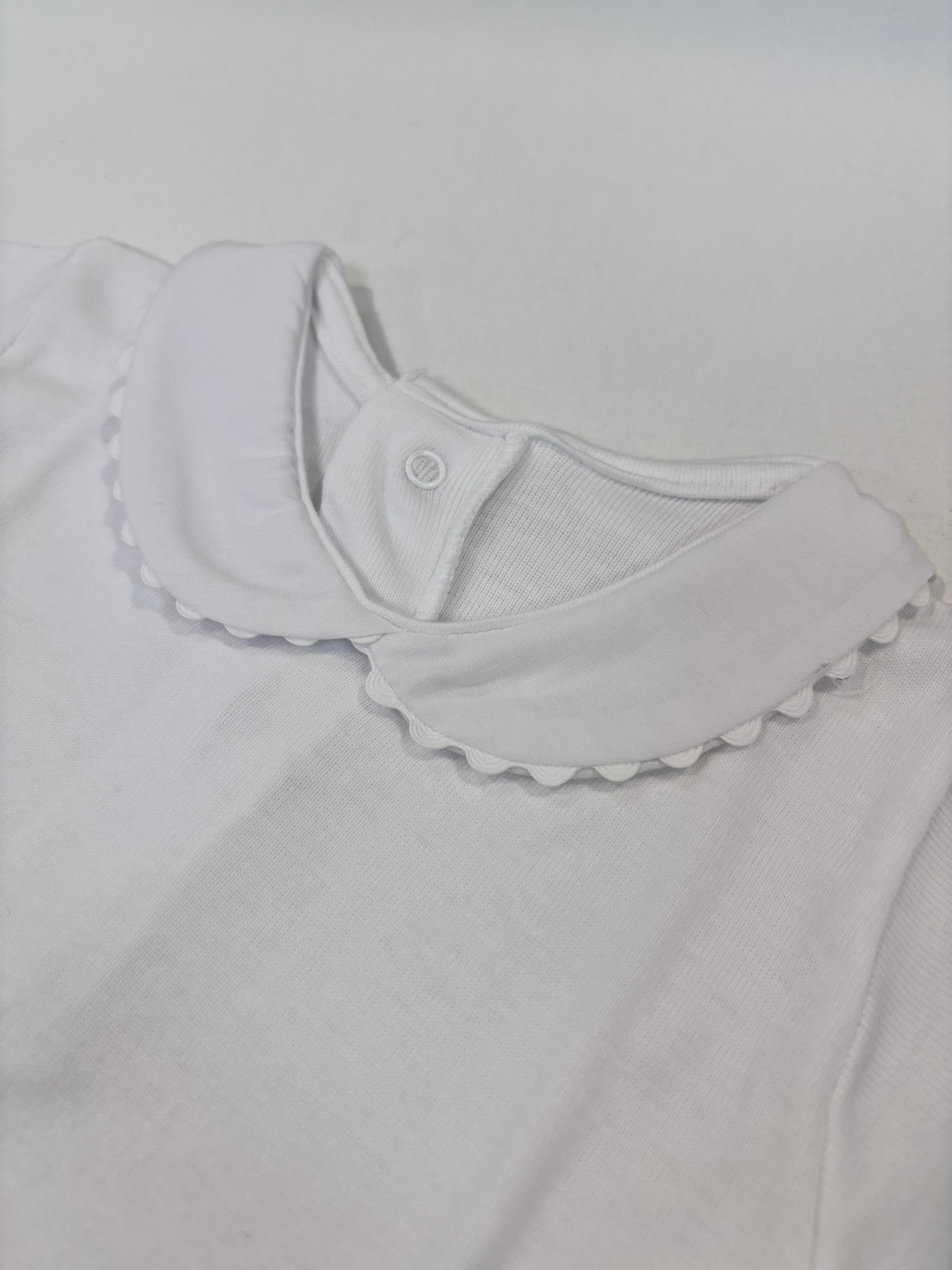 Body cuello blanco piconela manga corta 19019 calamaro