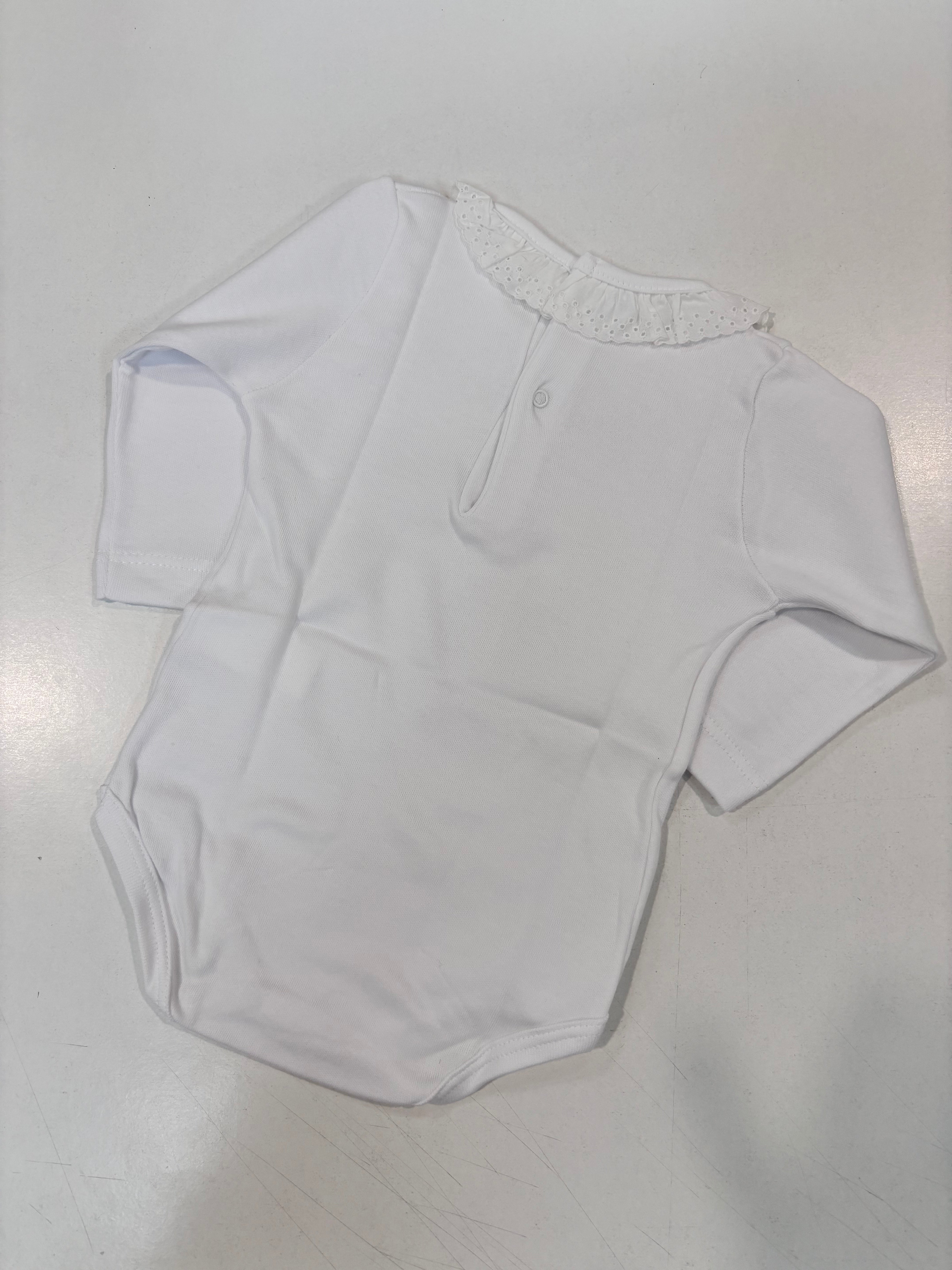 Body cuello blanco puntilla manga larga 19001 Calamaro