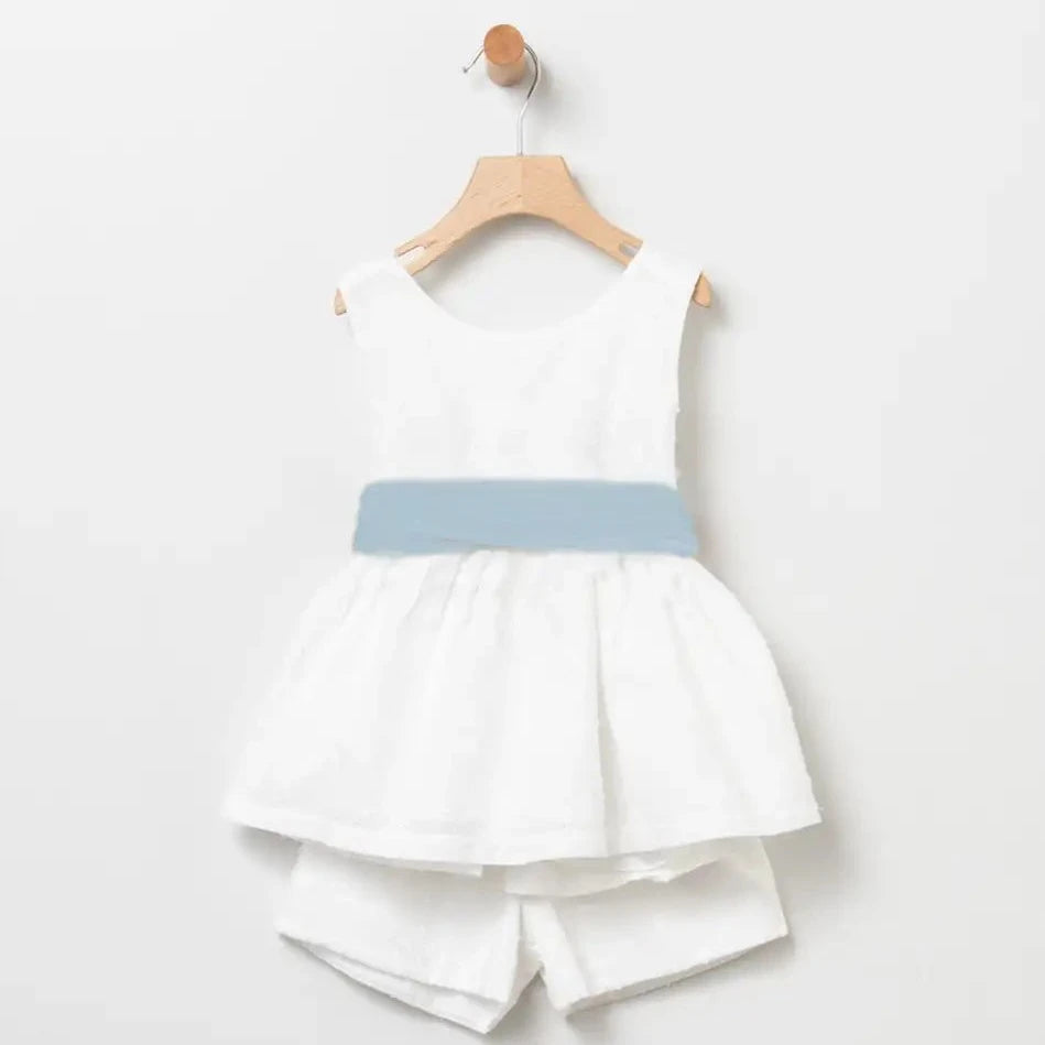 Conjunto de niña en blanco natural para ceremonias de coco acqua 60119 - La boutique de AyA Coco Acqua