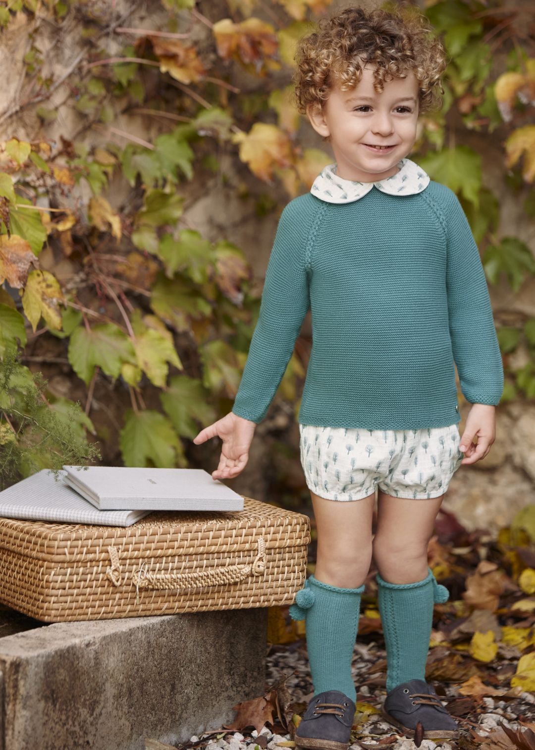 Conjunto Pantalón Árboles verde báltico JULIANA" 25587 - La boutique de AyA Juliana