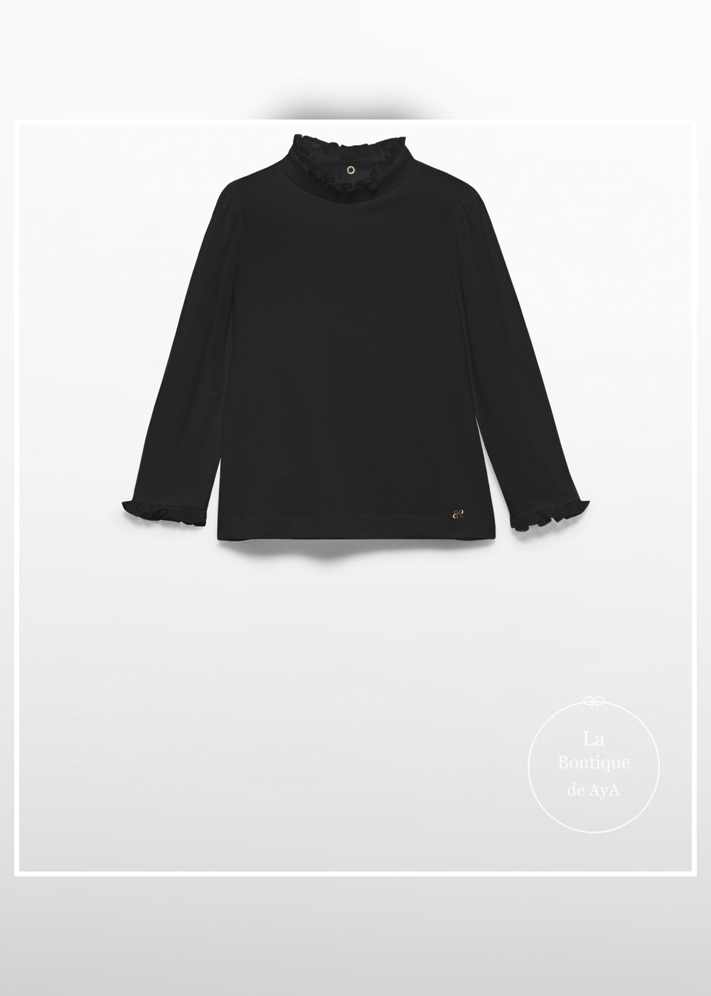 Jersey cuello cisne negro para niña Abel & Lula 05621 - imagen 2