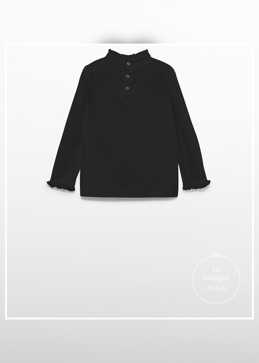 Jersey cuello cisne negro para niña Abel & Lula 05621 - imagen 3