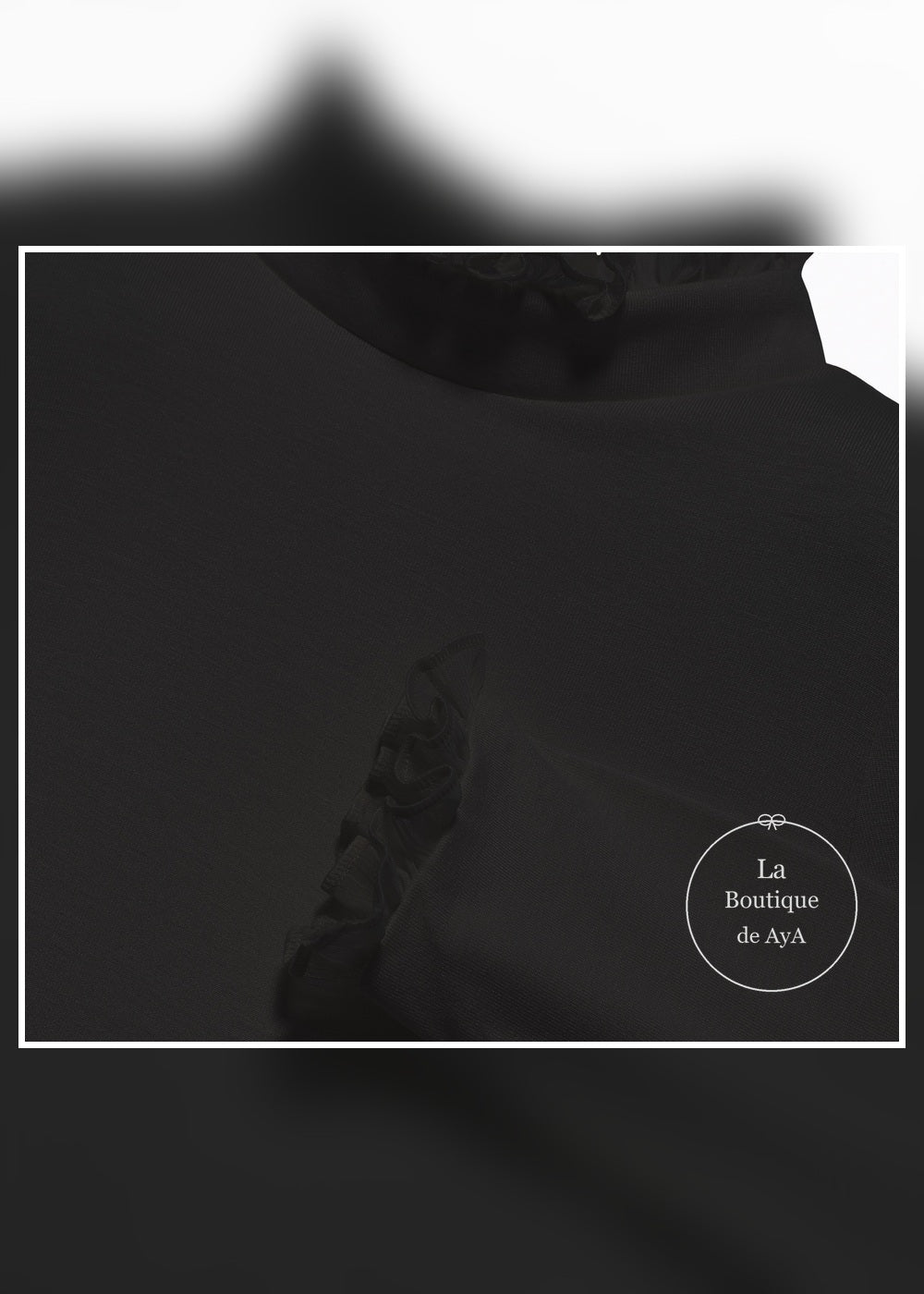 Jersey cuello cisne negro para niña Abel & Lula 05621 - imagen 4