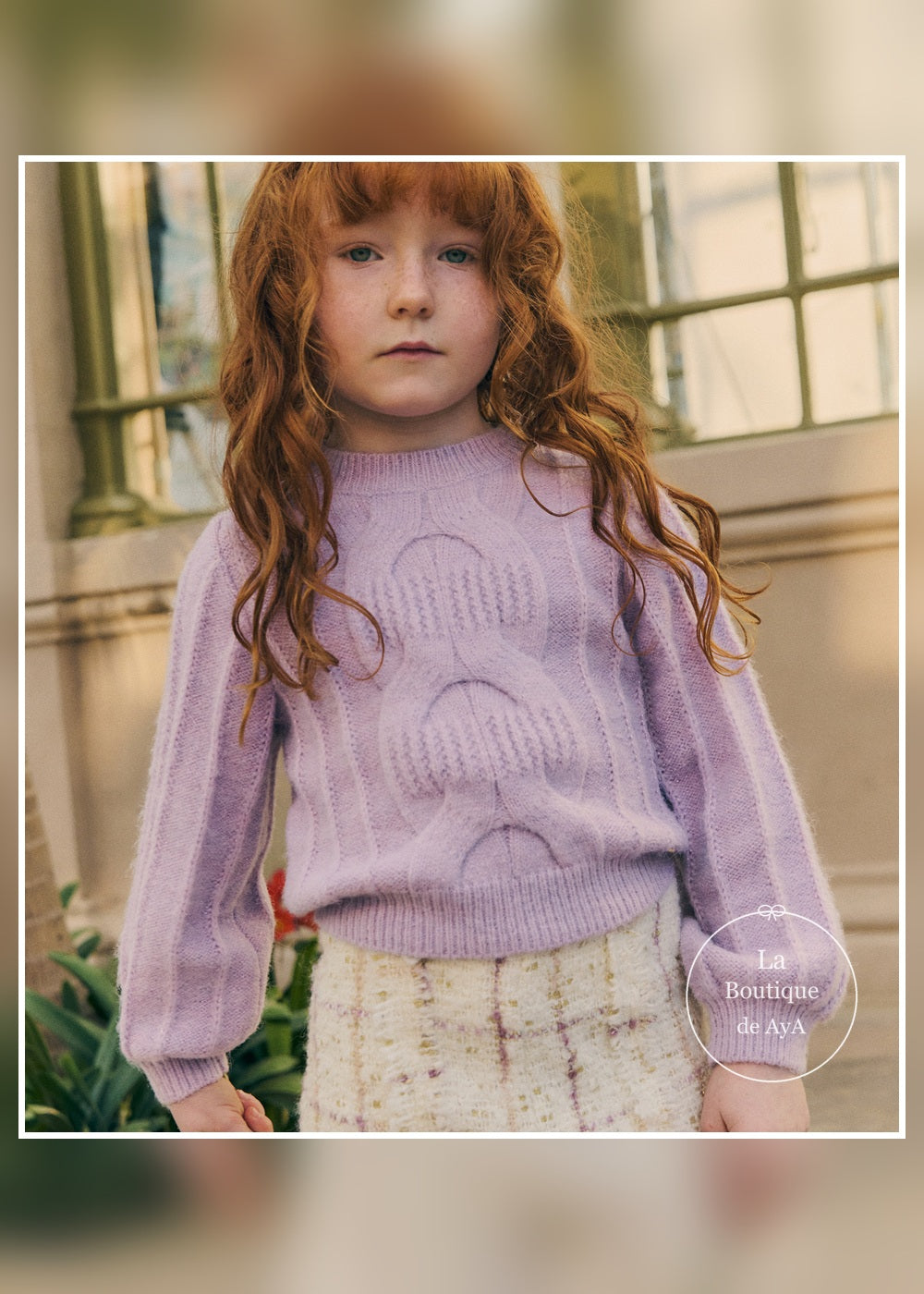 Jersey de ochos lila para niña Abel & Lula 05877 - imagen 1