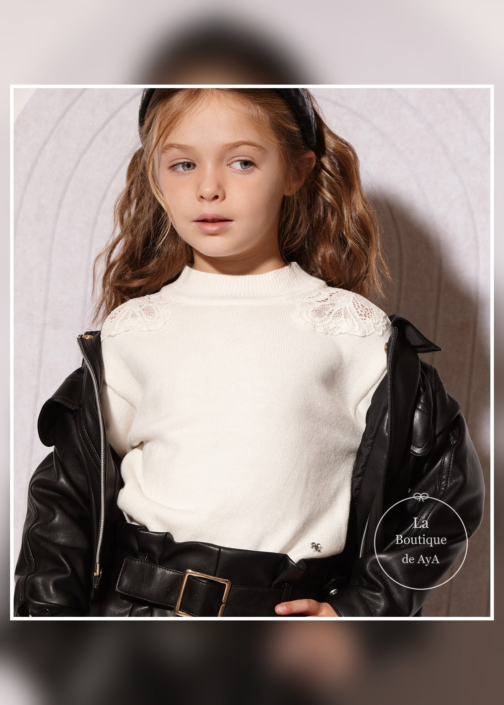 Jersey guipur merengue para niña Abel & Lula 05883 - imagen 1