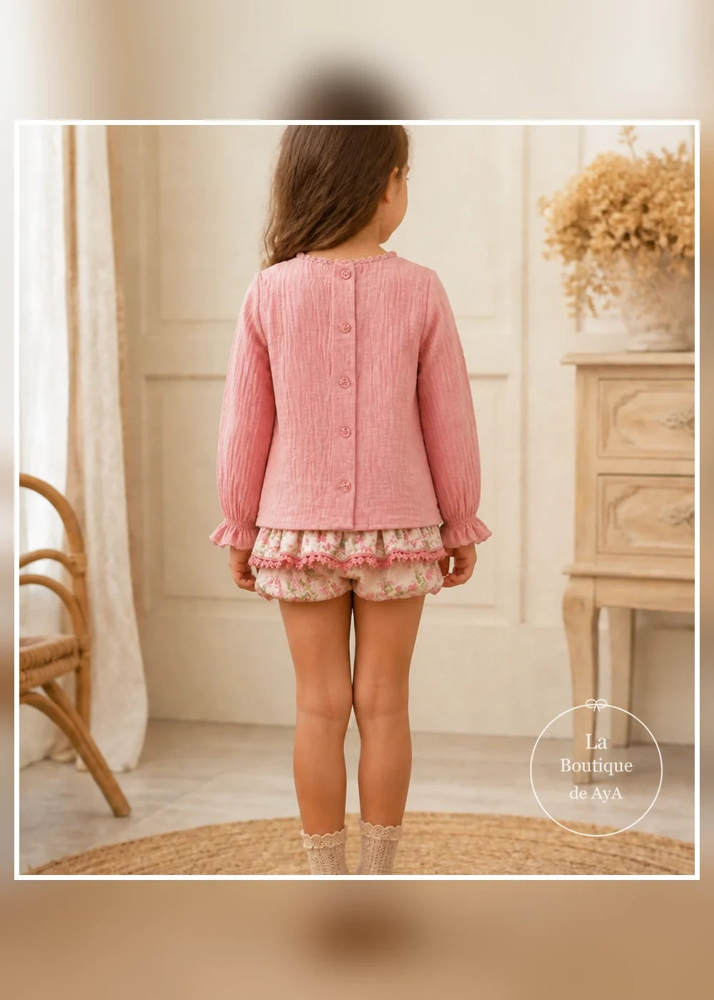 Conjunto rosa Miranda 40/0226/23 vista trasera