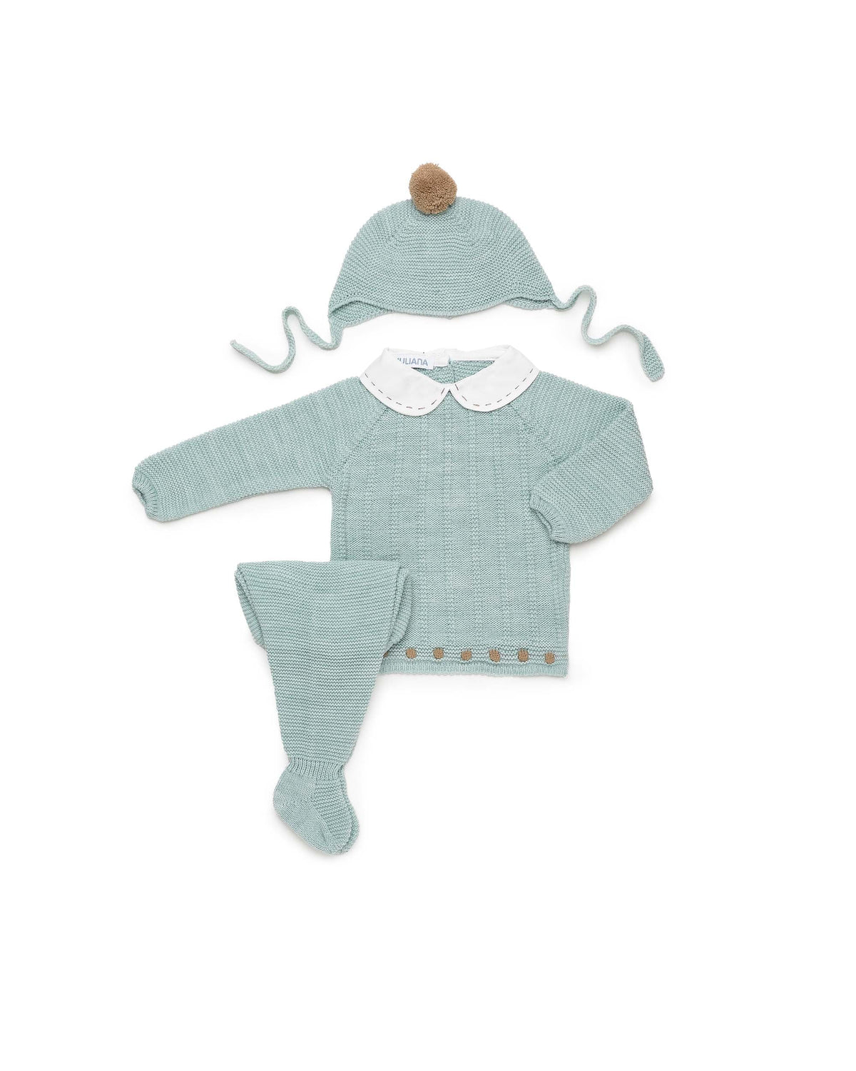 Conjunto recién nacido Juliana líneas y bodoques 26547, fotografía oficial 2, otoño invierno 2026/27