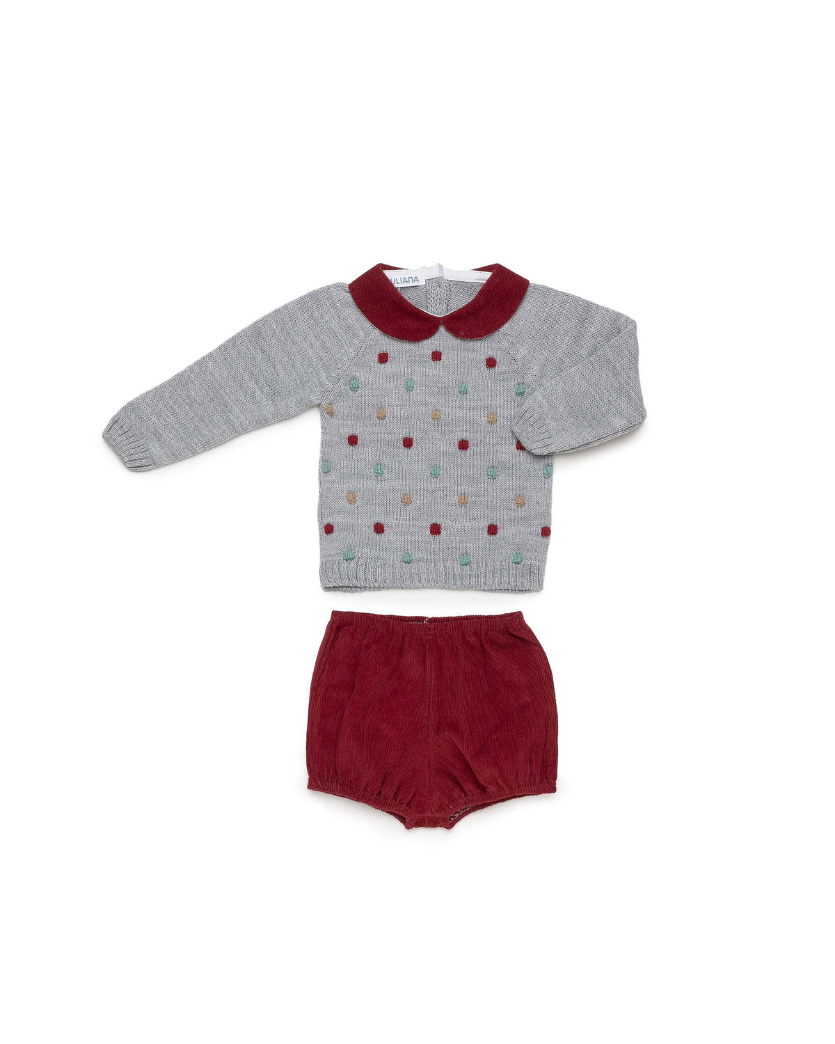 Conjunto bebé niño Juliana bodoques de colores 26589, prendas coordinadas, otoño invierno 2026/27