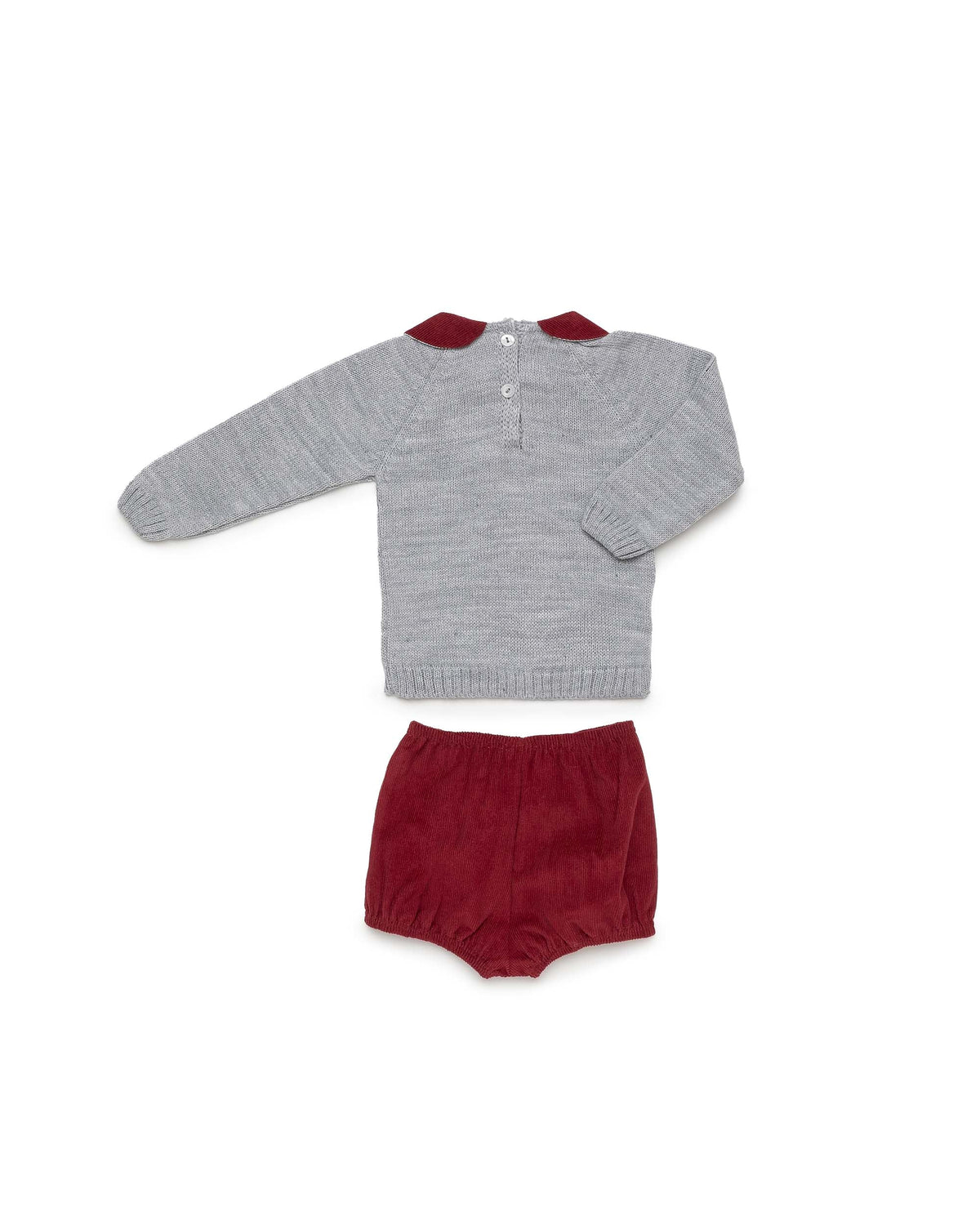 Conjunto bebé niño Juliana bodoques de colores 26589, detalle de acabados, otoño invierno 2026/27