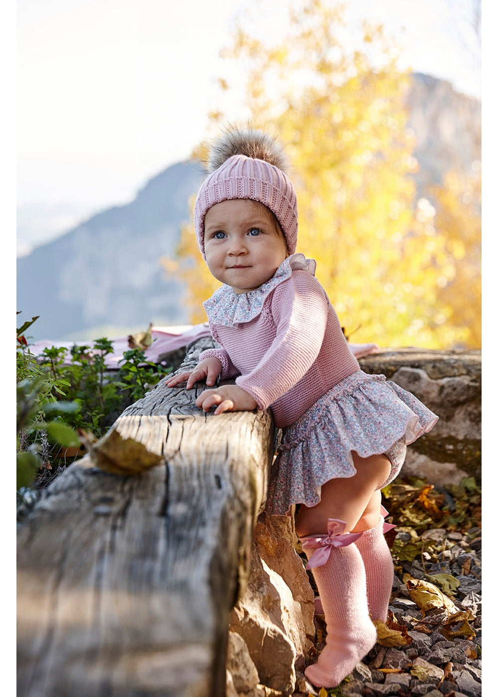 Conjunto bebé niña maquillaje florecitas Juliana 26610, colección otoño invierno 2026/2027