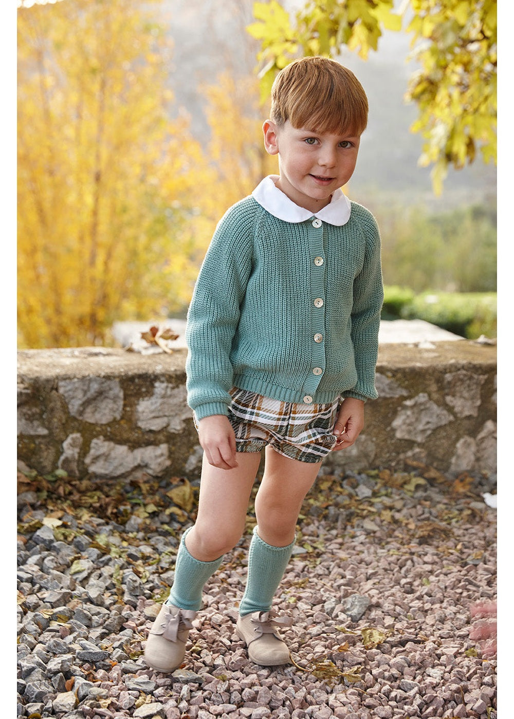 Conjunto bebé niño Juliana camisa chaqueta y cuadros 26690, colección otoño invierno 2026/2027