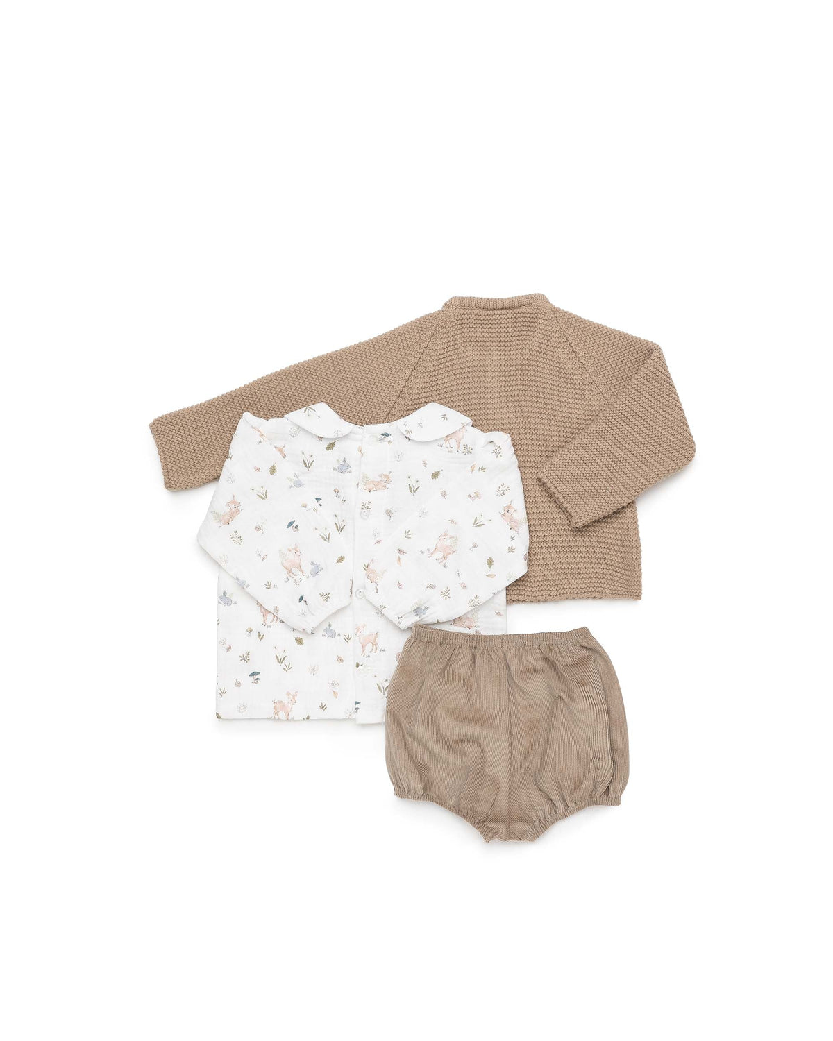Conjunto bebé niño Juliana chaqueta y pana animalitos 26692, detalle de acabados, otoño invierno 2026/27