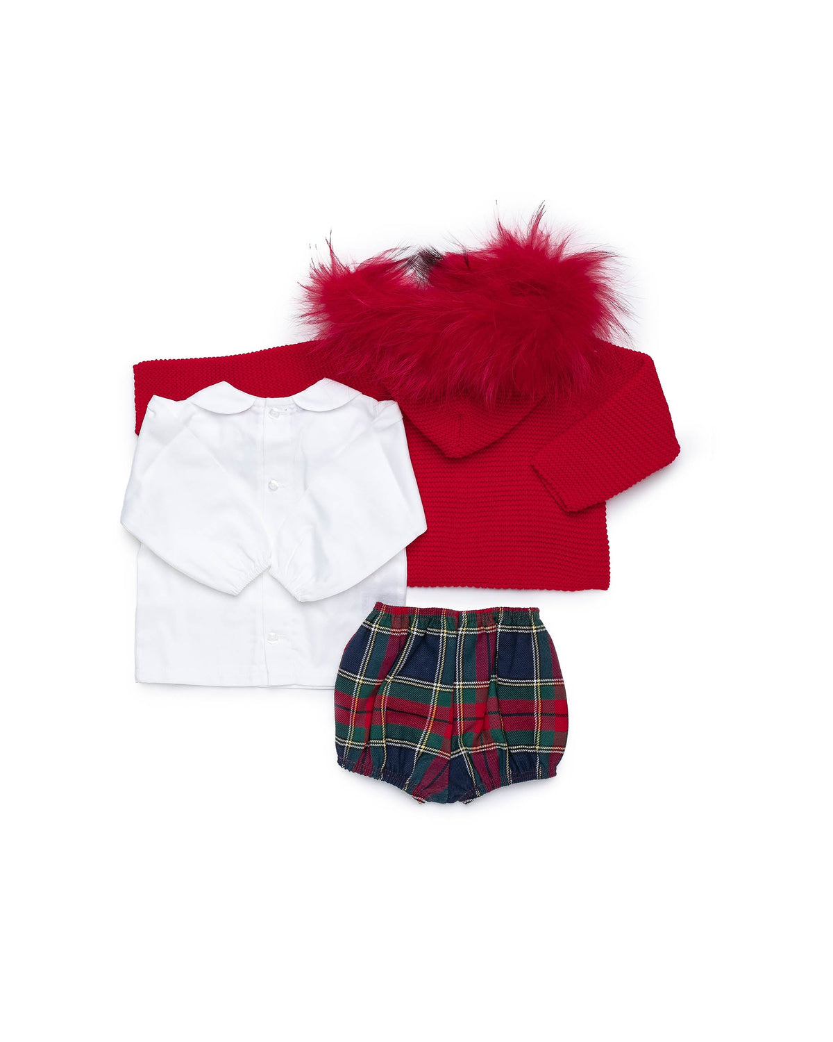 Conjunto niño Juliana pantalón y chaqueta de cuadros 26694, detalle de acabados, otoño invierno 2026/27