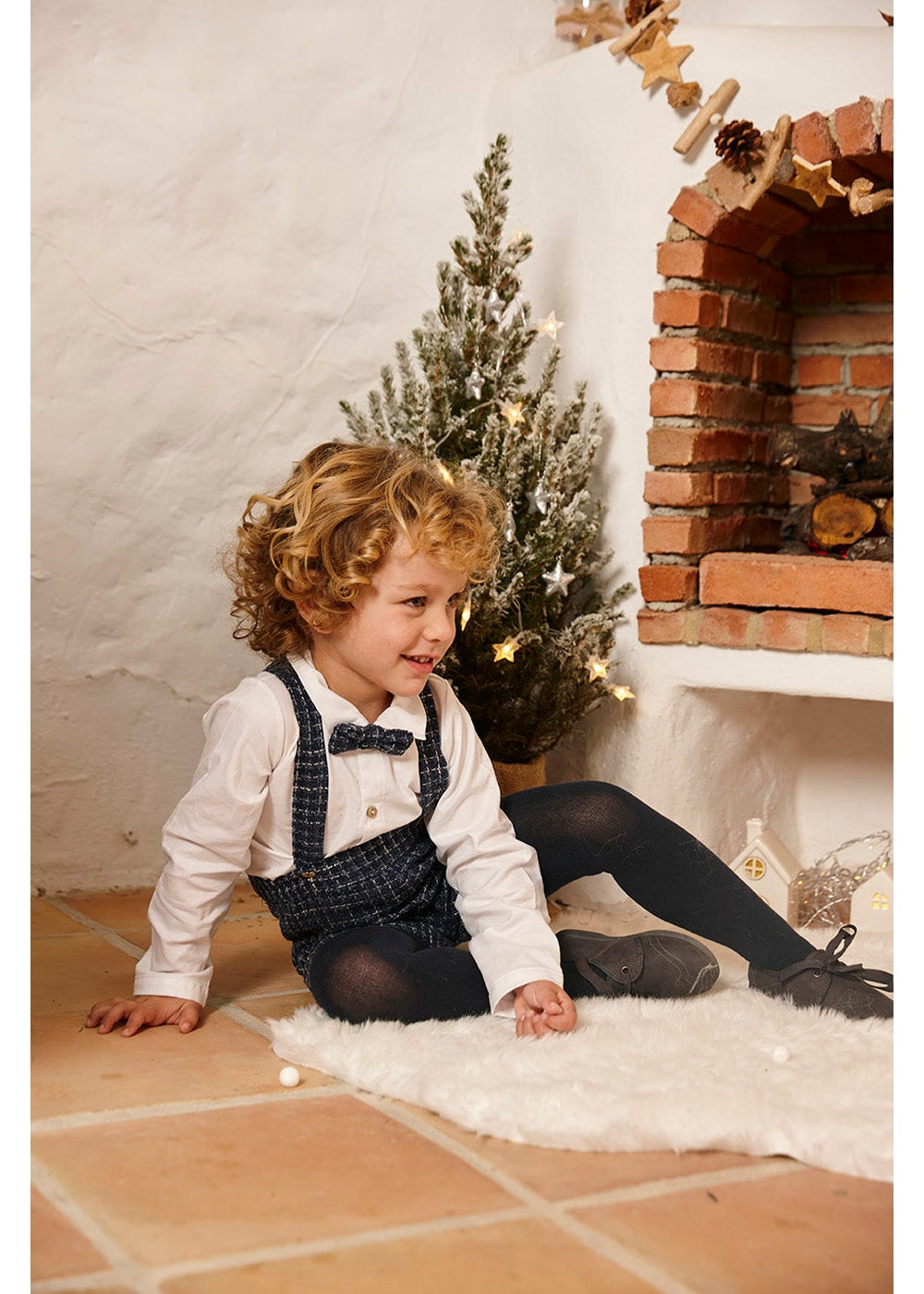 Conjunto bebé niño Juliana camisa y tweed con tirantes 26697, colección otoño invierno 2026/2027
