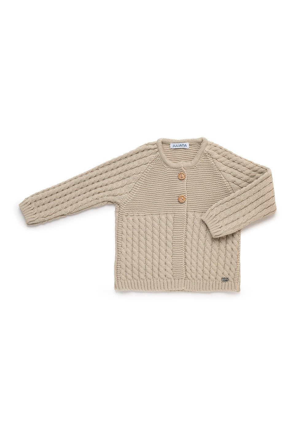 Chaqueta infantil Juliana larga de trenzas 26718, colección otoño invierno 2026/2027