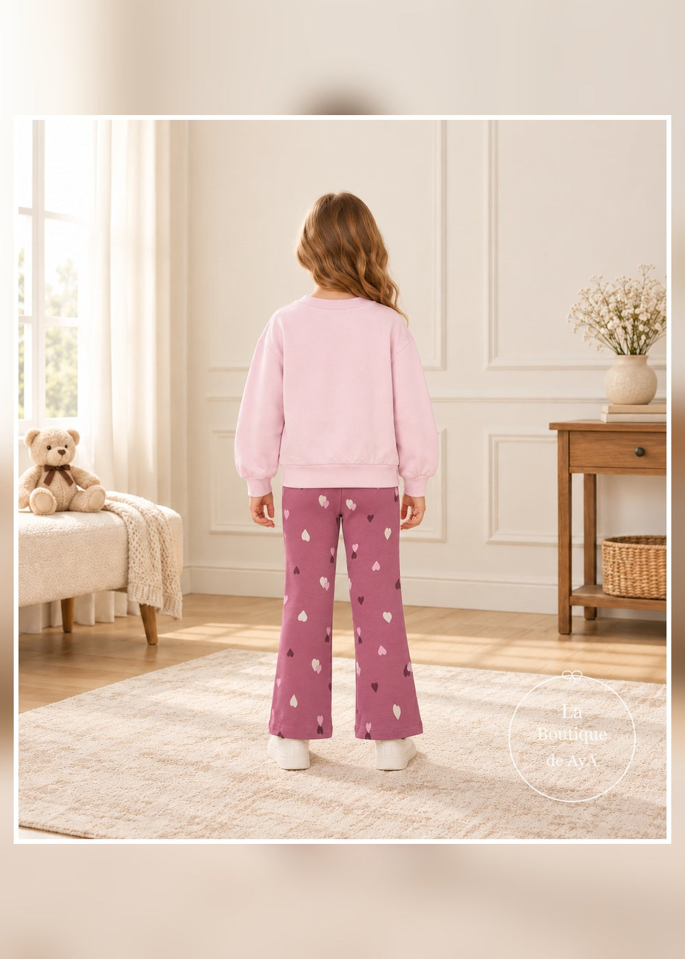 Conjunto osito y leggings violeta para niña Mayoral 04738 - Vista trasera