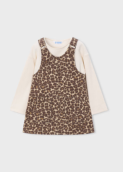 Vestido pichi sarga Castaña Mayoral para niña - imagen 4