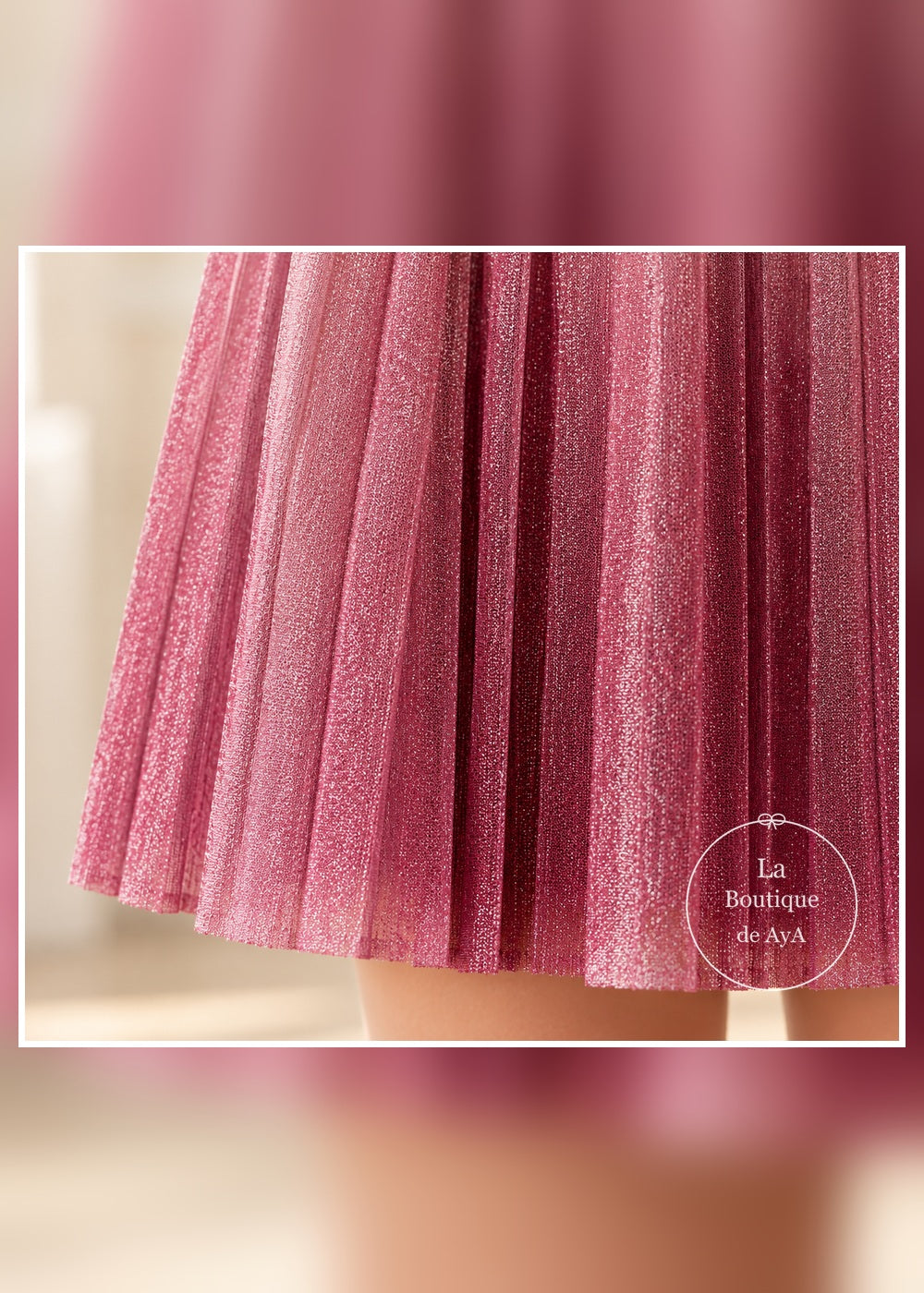 Vestido plisado degradé framboise niña Mayoral 04922 - Detalle de tejido y acabado
