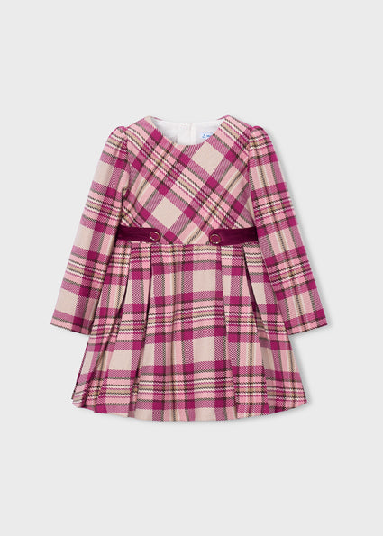 Vestido cuadros Framboise Mayoral para niña - imagen 4