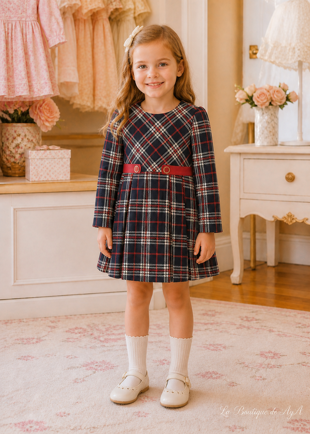Vestido cuadros Marino Mayoral para niña - modelo