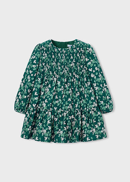 Vestido terciopelo estampado Nenúfar Mayoral para niña - imagen 4