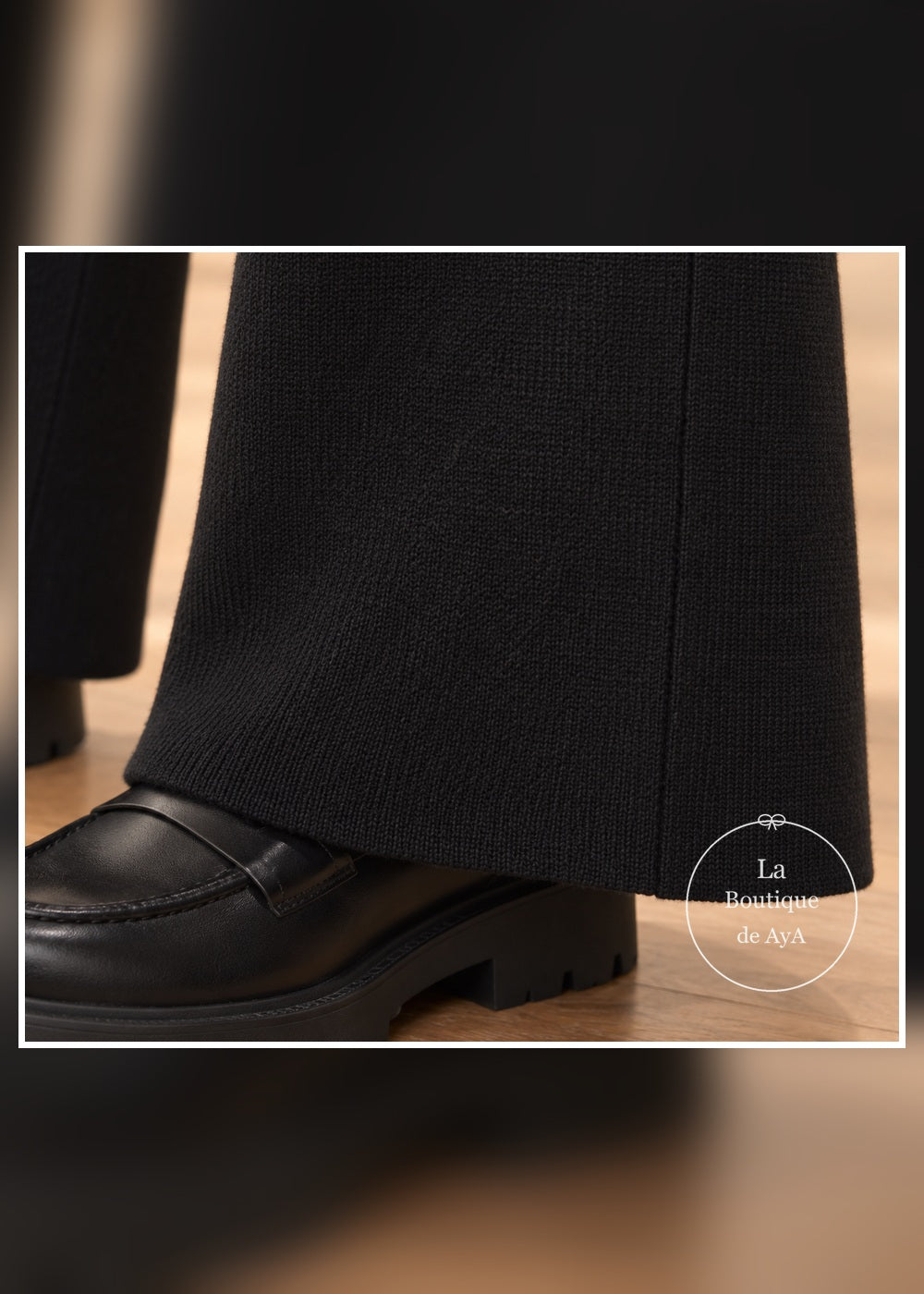 Conjunto pata de gallo negro niña junior Mayoral 07532 - Detalle de tejido y acabado