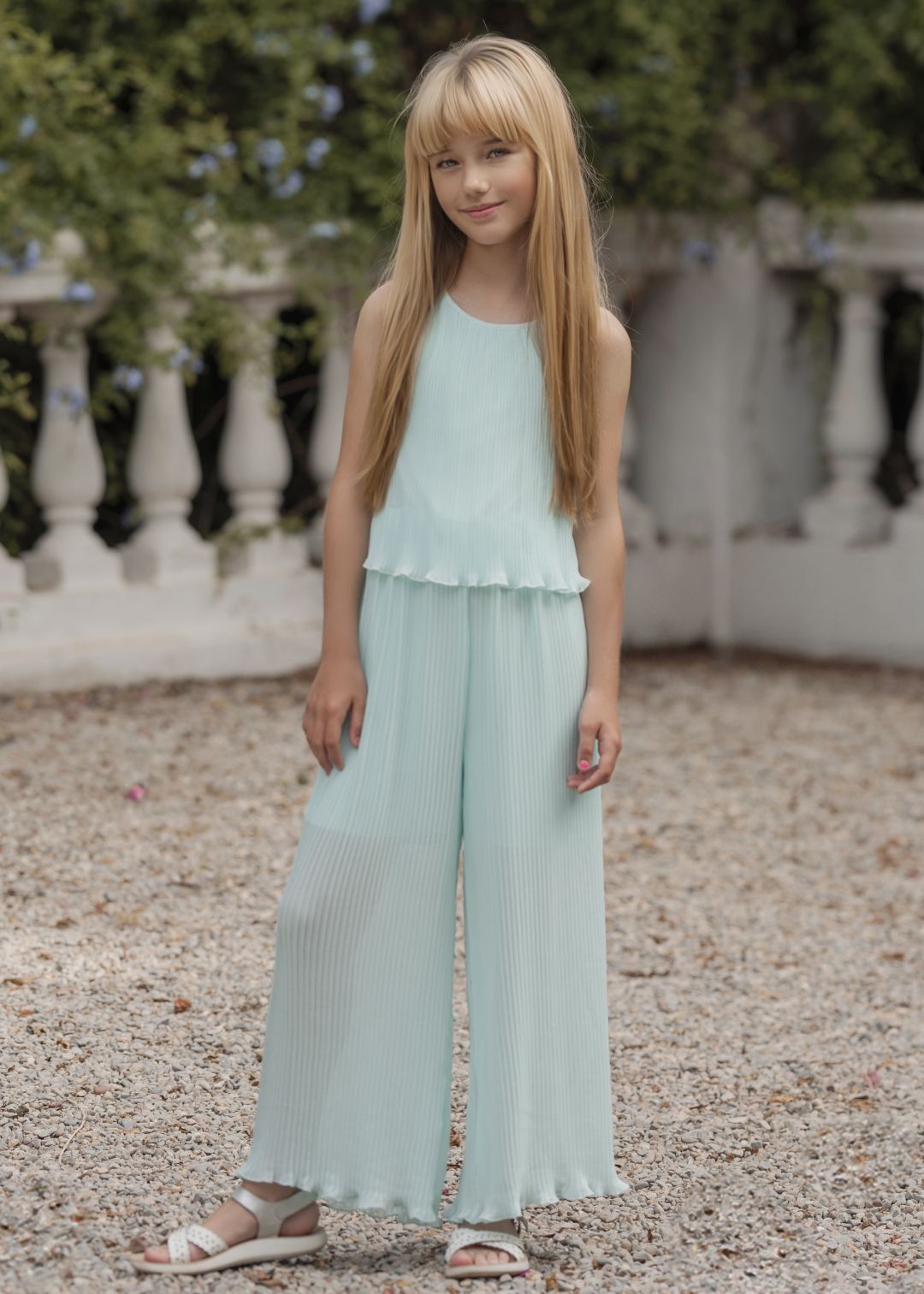 Mono niña Ceremonia Miranda Verde Agua 0323 - La boutique de AyA Miranda