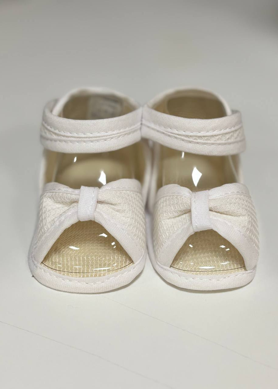 Zapatito blanco tela talla unica La Boutique de AyA 1015ZT07 - La boutique de AyA La Boutique de AyA