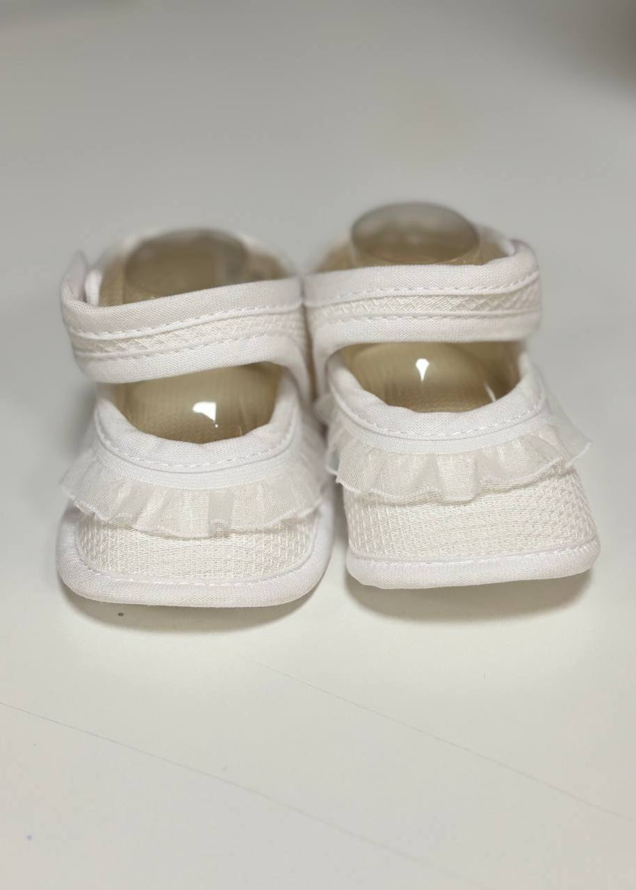 Zapatito blanco tela talla unica La Boutique de AyA 1015ZT08 - La boutique de AyA La Boutique de AyA