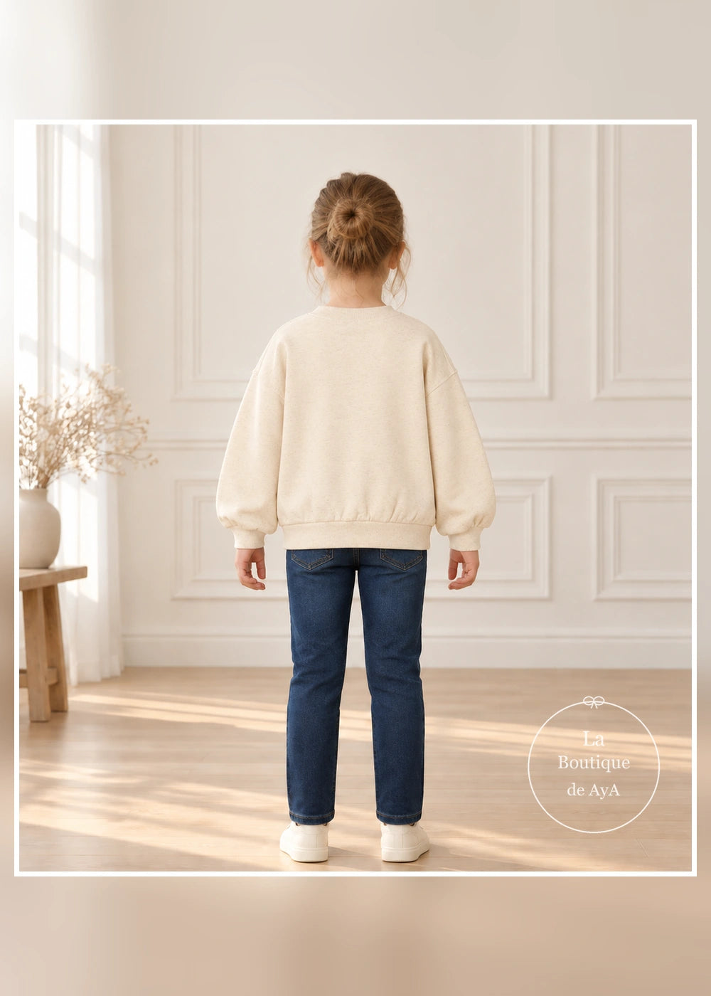 Pullover bordado de gorritos semilla para niña Mayoral, vista trasera