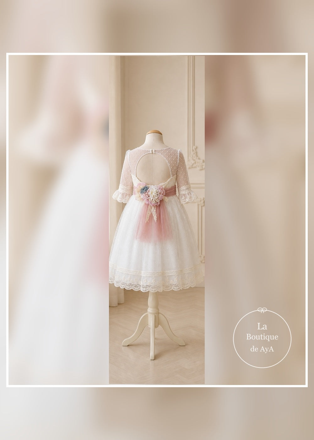 vestido comunion danais meninas 26034 maniqui trasero