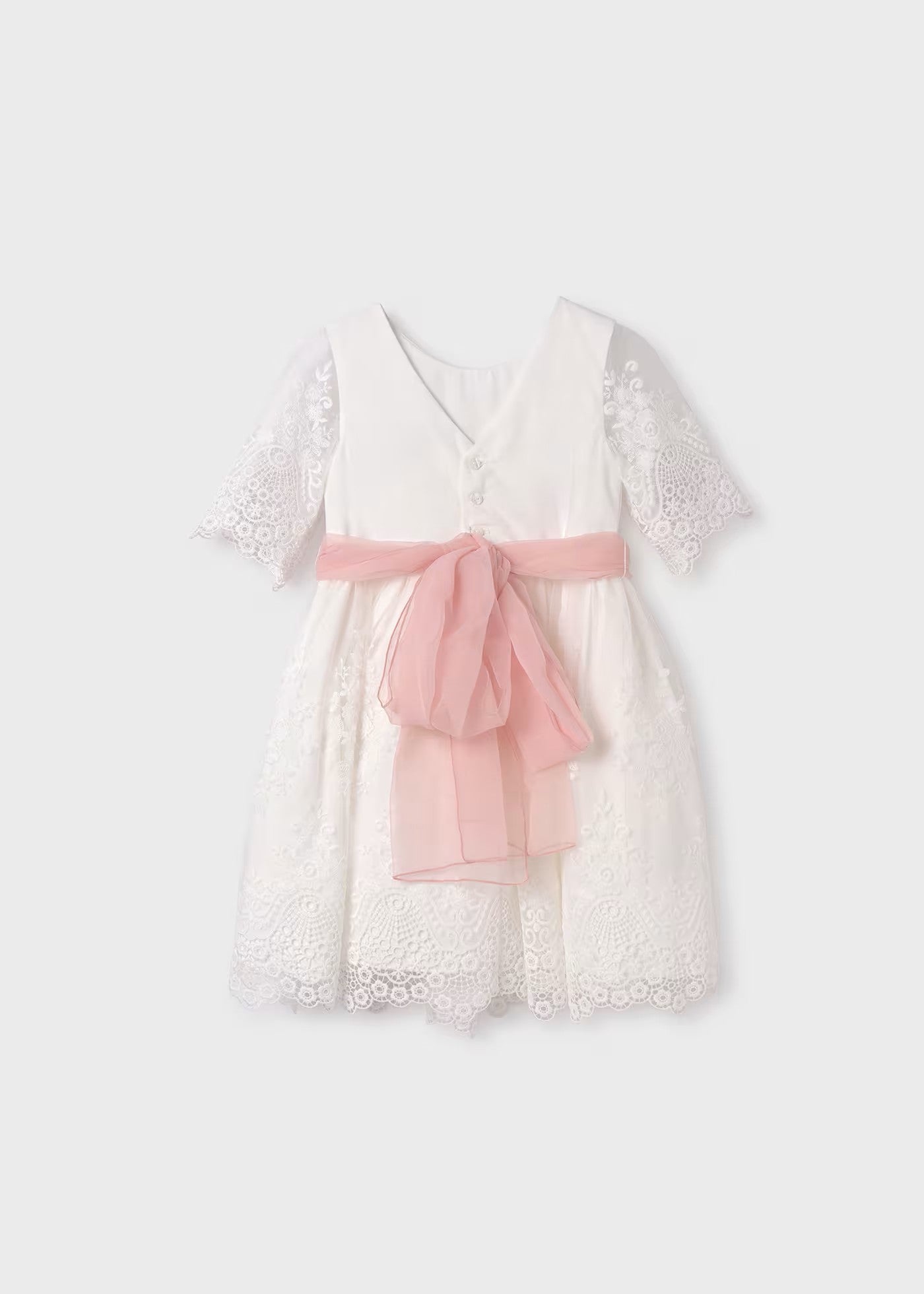 Vestido tul bordado guipur 05080-007