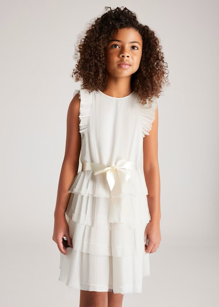 Mayoral tule jurk ecru 06994-006