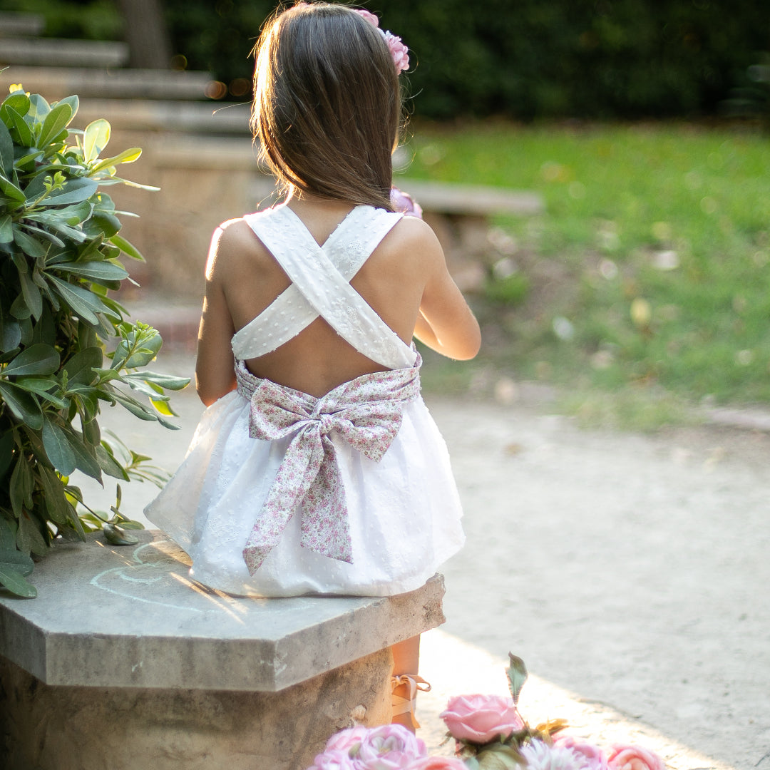 Corona ceremonia niña de flores rosa empolvado y beige Coco Acqua  Ceremonia: 25,90 €