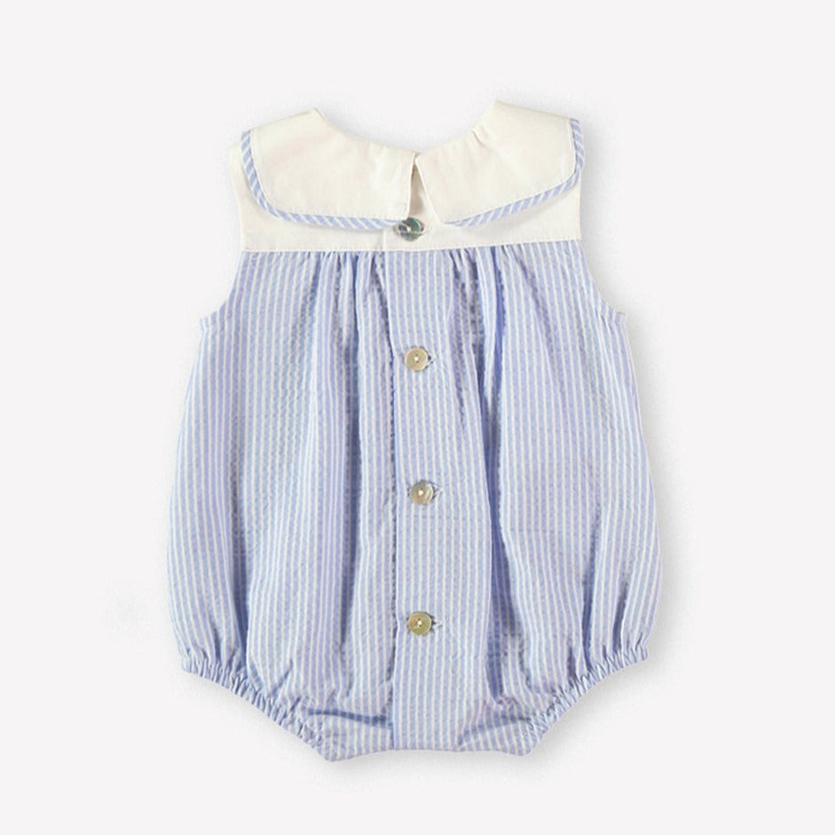 Ranita y gorro de bebé niño de rayas en azul cocoacqua 80123 - La boutique de AyA Coco Acqua