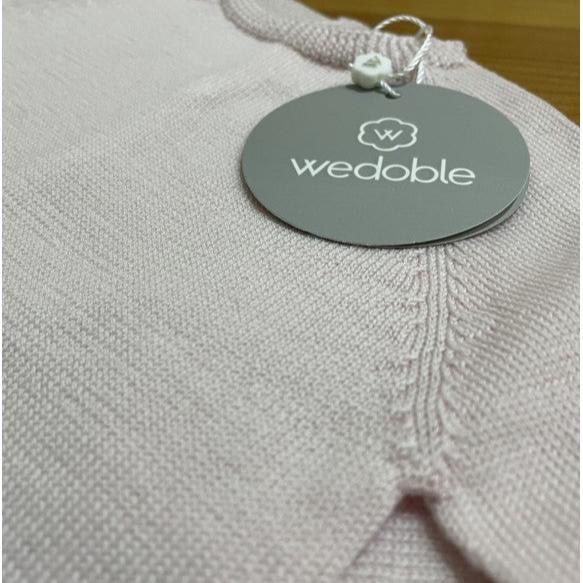 CONJUNTO DE PUNTO FINO DE LANA COLOR ROSA CLARO WEDOBLE 10322 - La boutique de AyA Wedoble